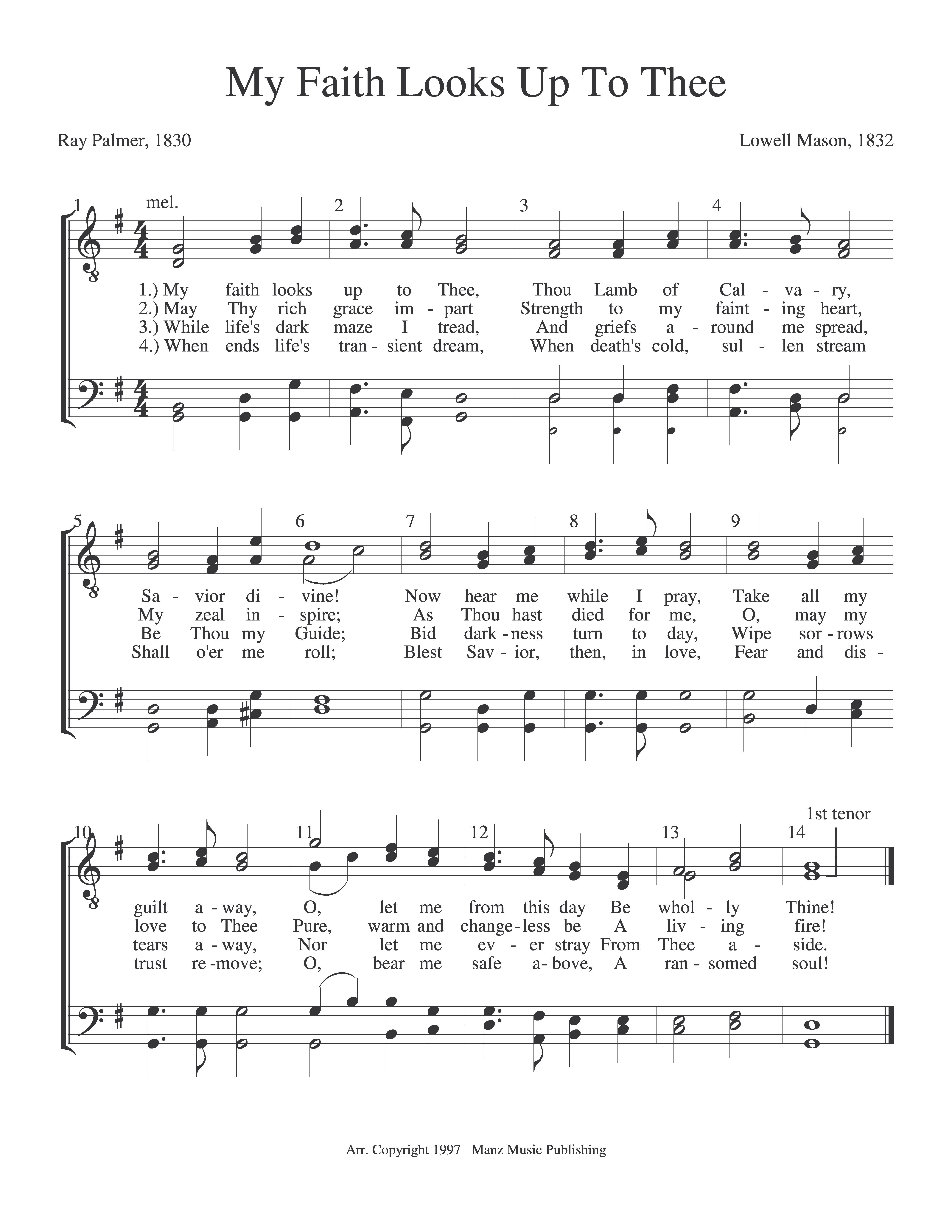My Faith Looks Up To Thee