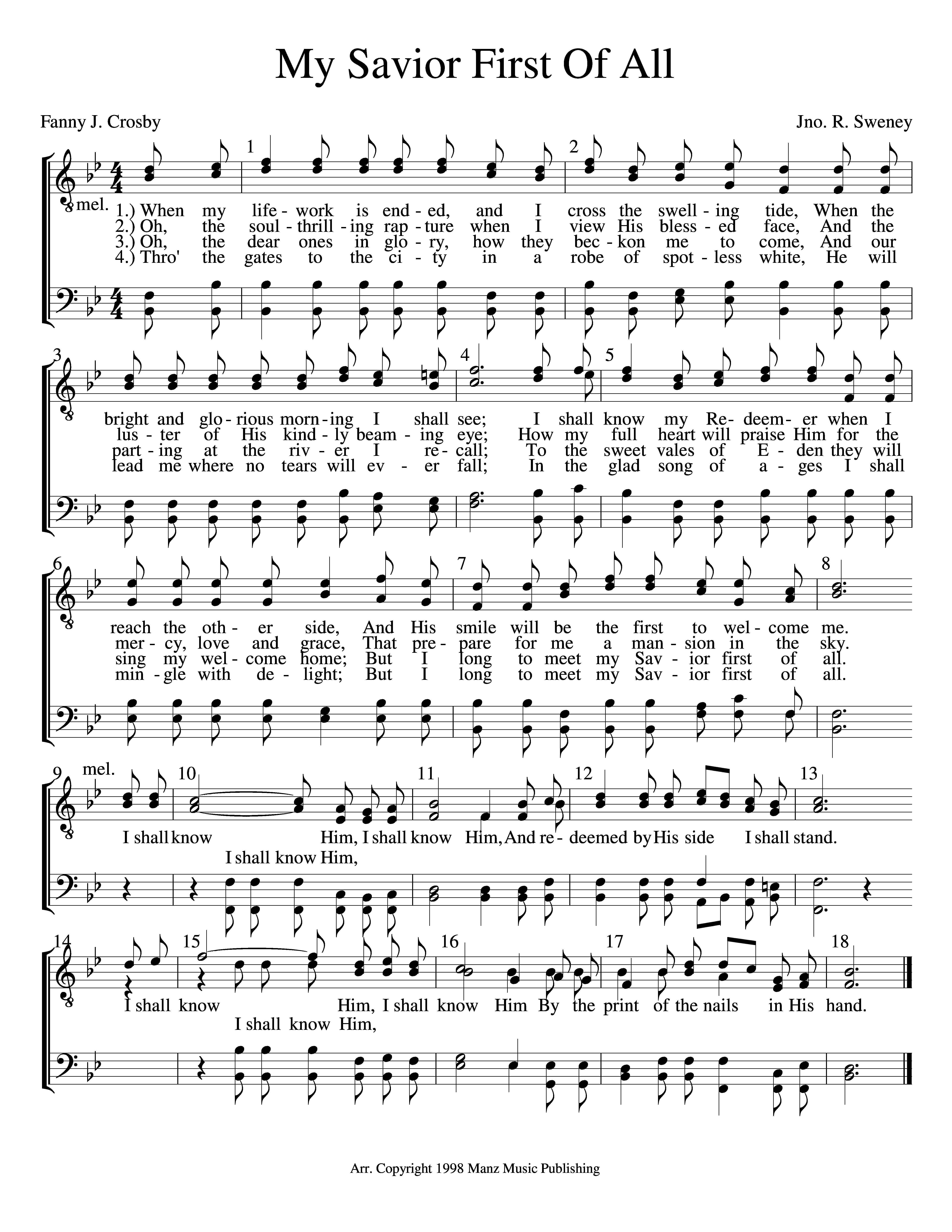 My Savior First Of All