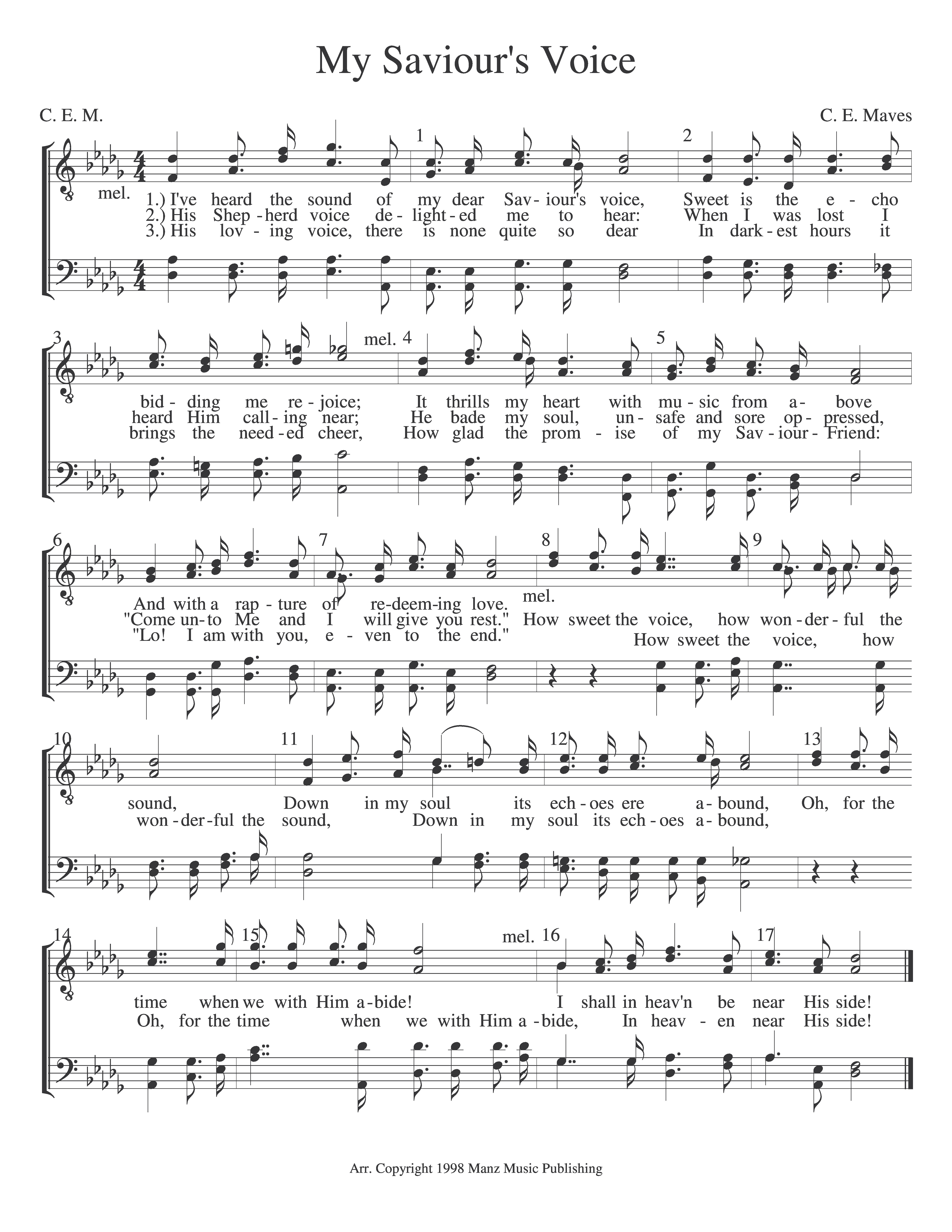 My Saviour's Voice
