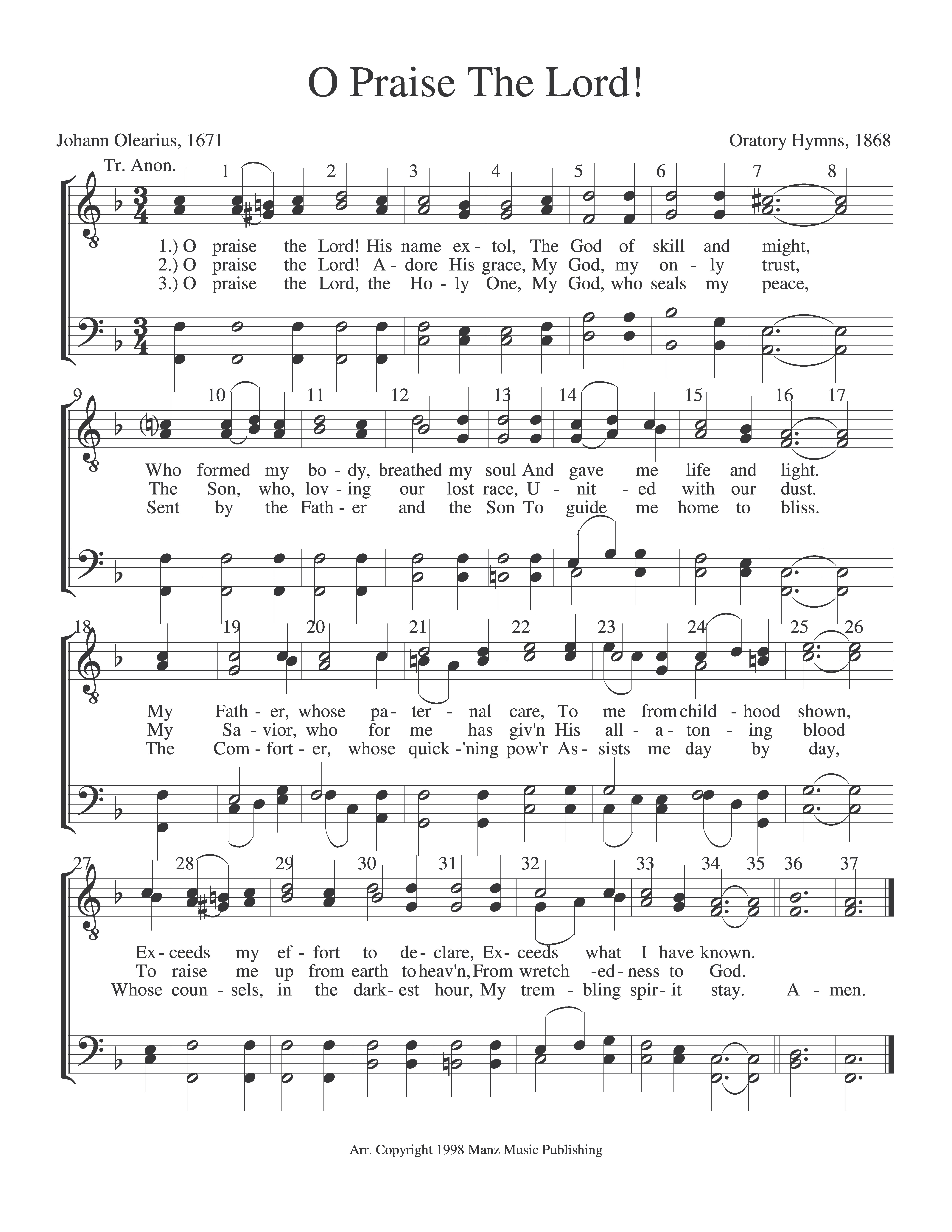 O Praise The Lord