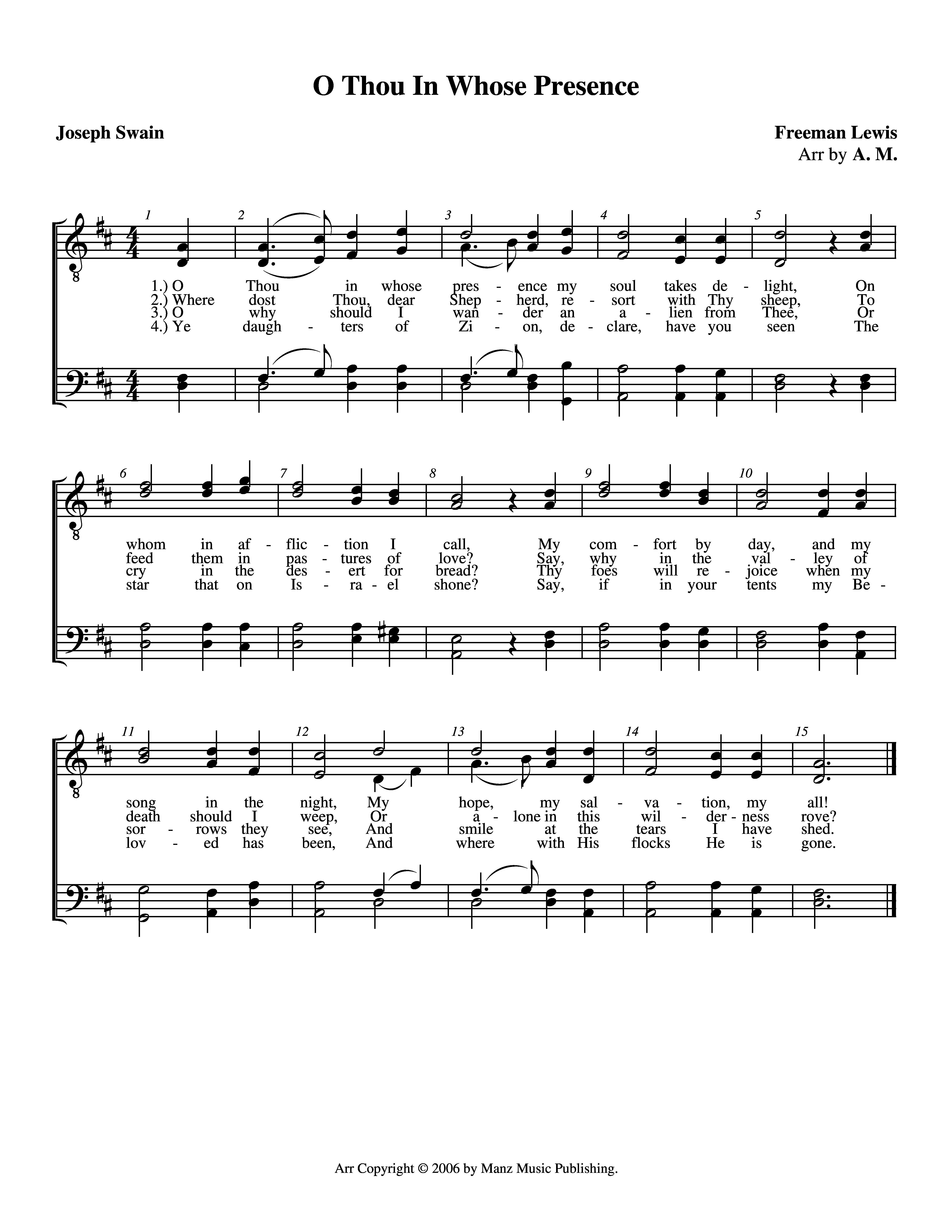 O Thou In Whose Presence