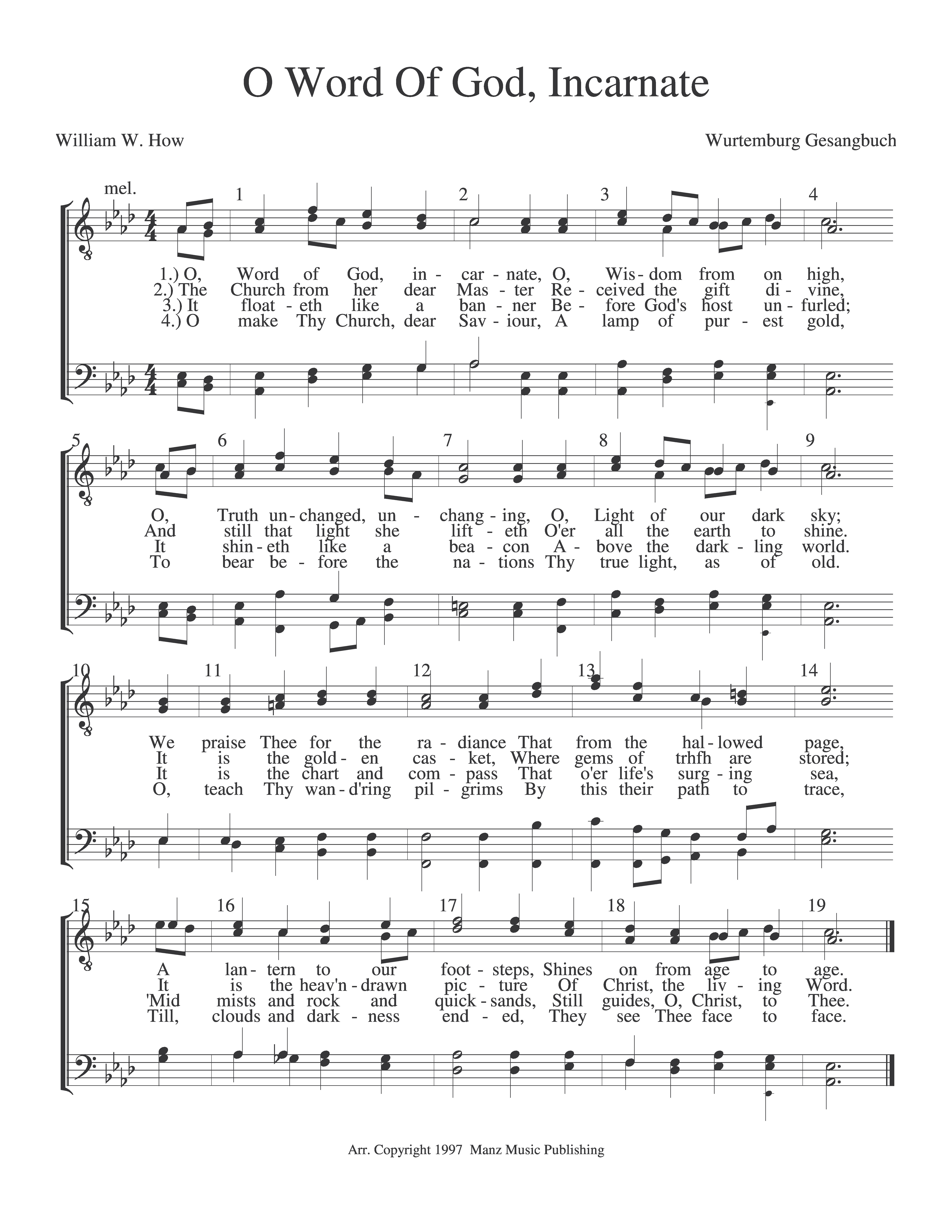 O Word Of God, Incarnate