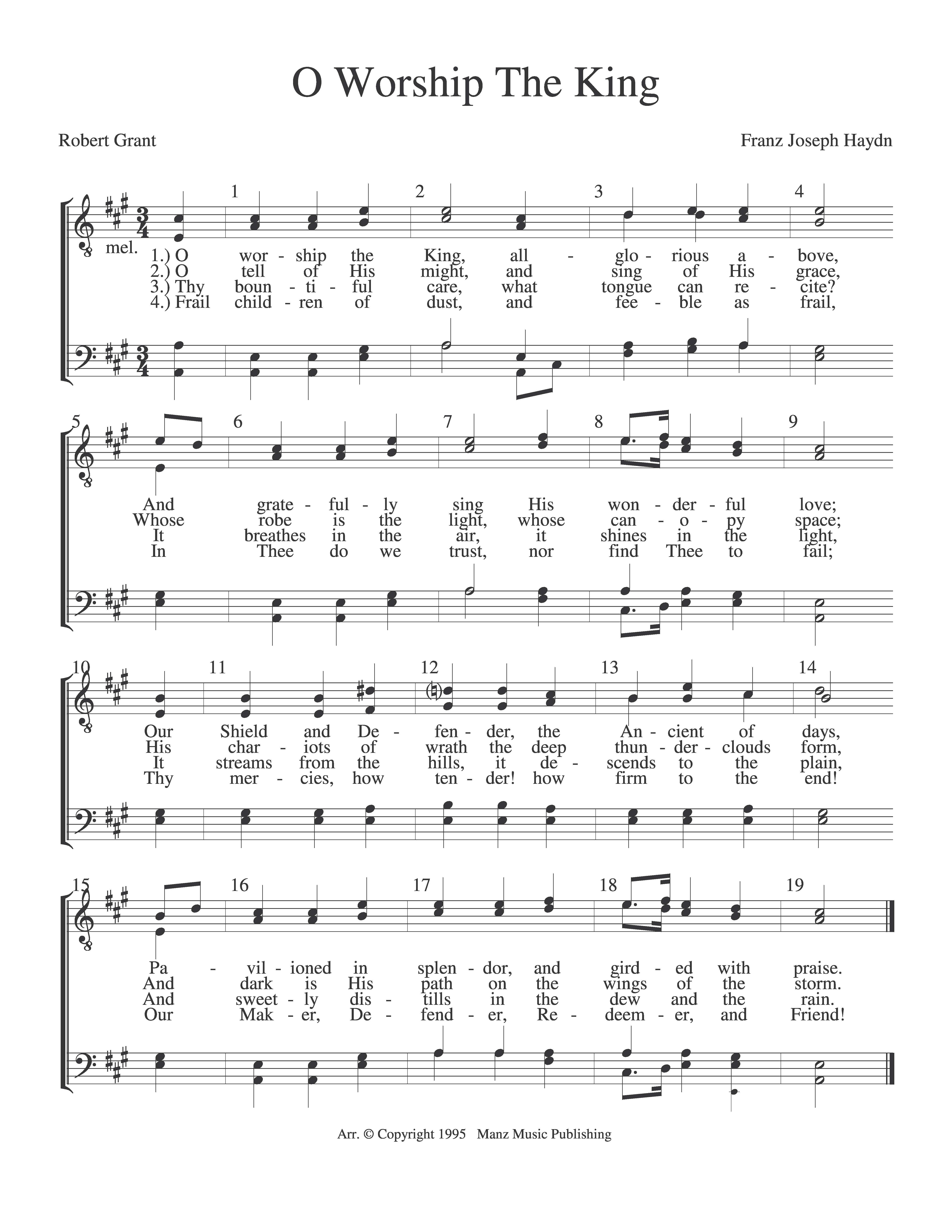 O Worship The King