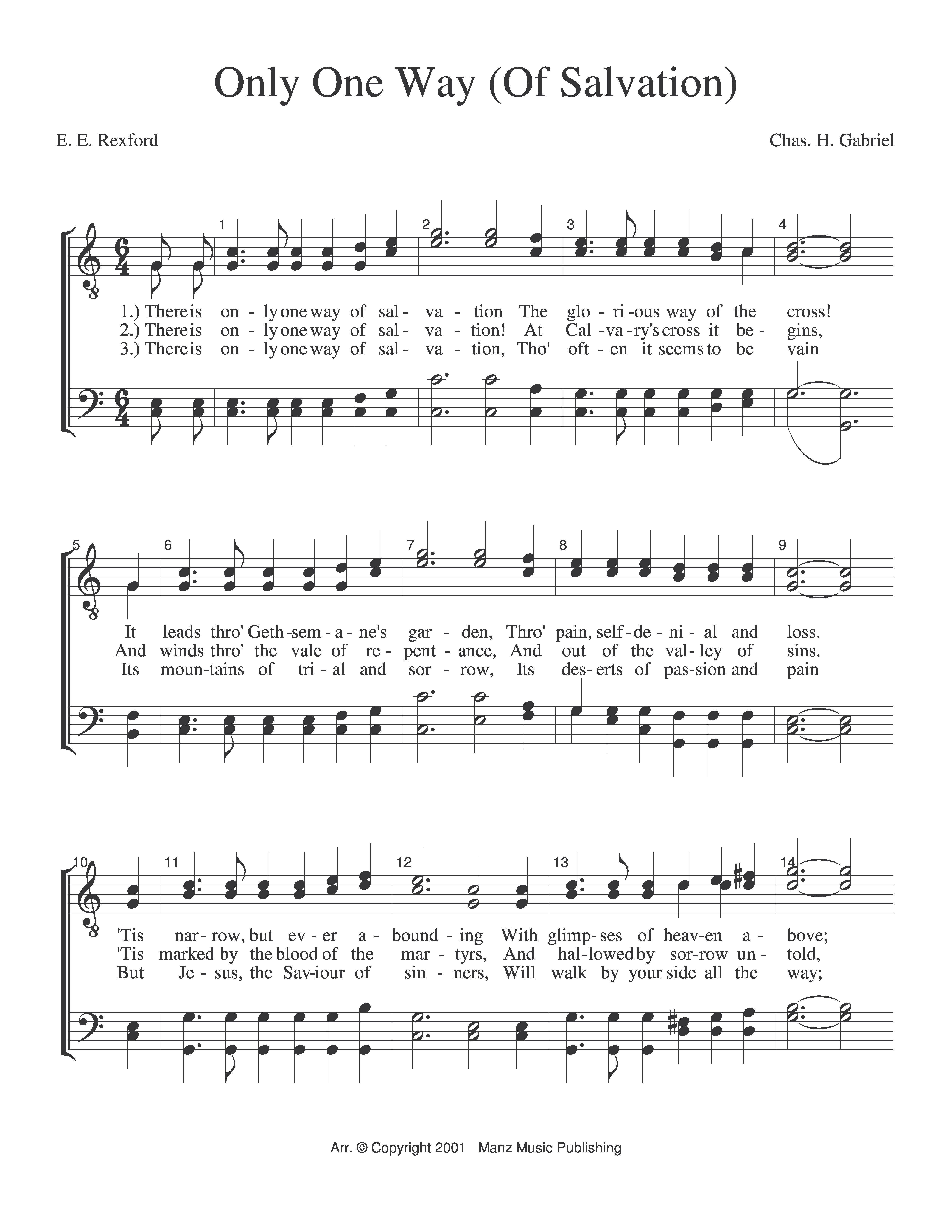 Only One Way (Of Salvation) page 1