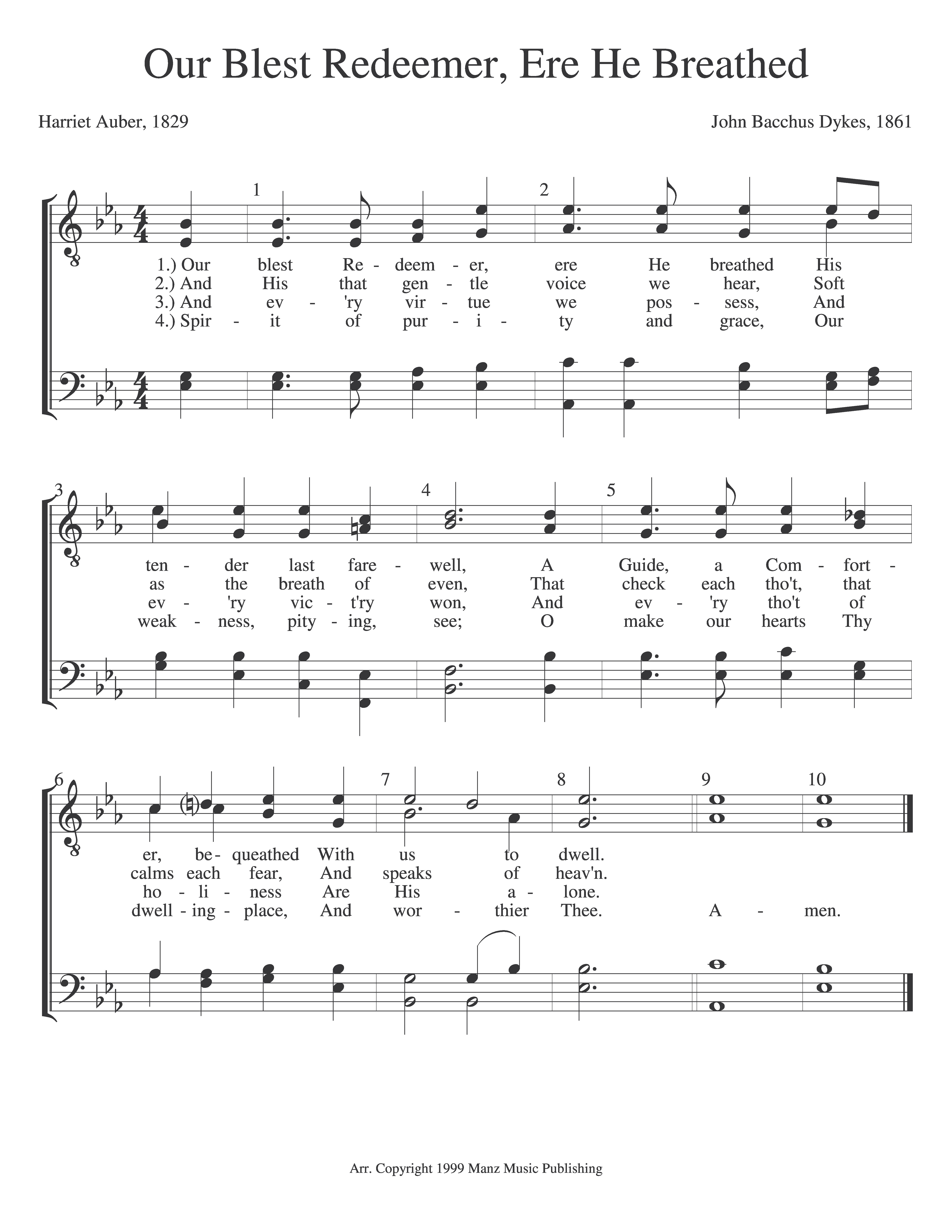 Our Blest Redeemer, Ere He Breathed