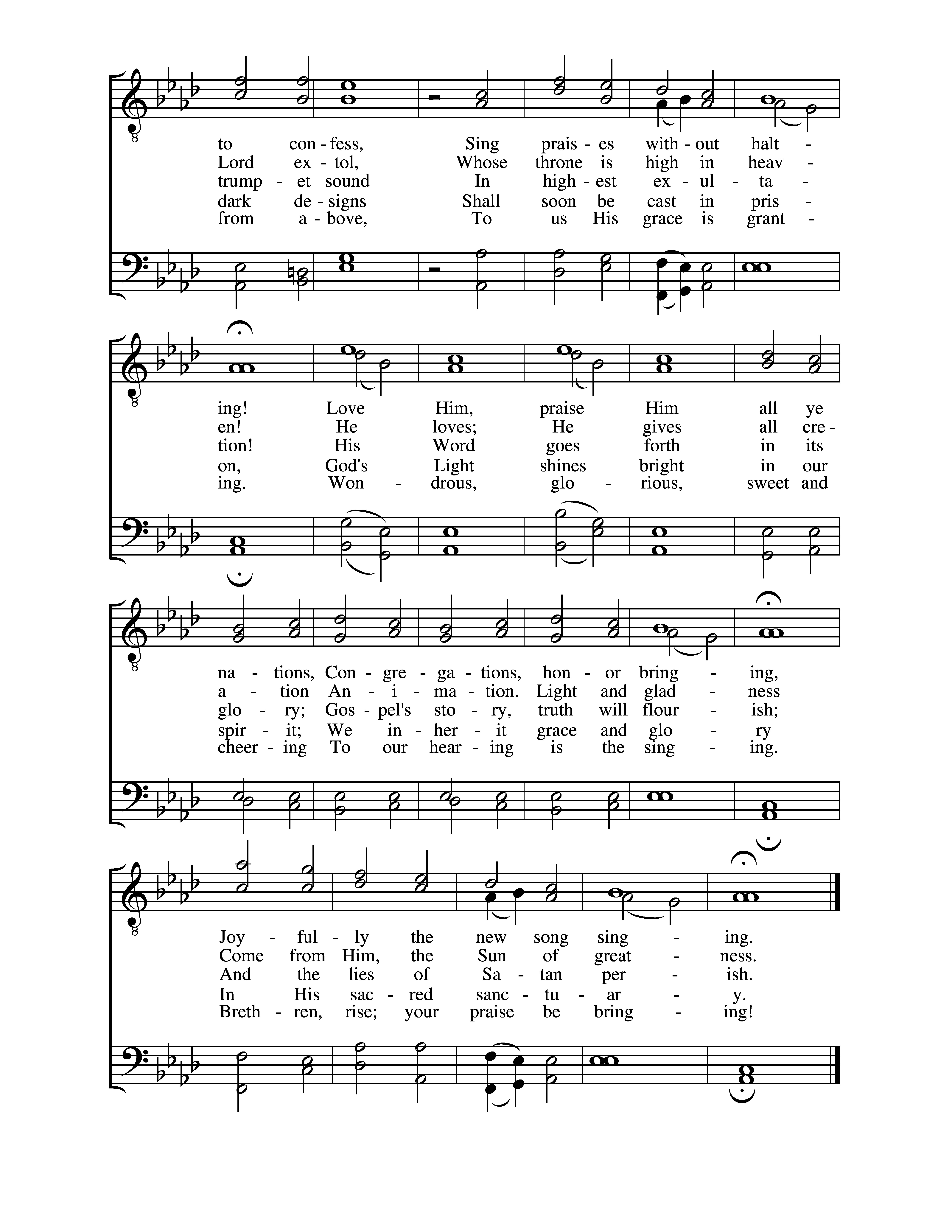 Praise Ye The Lord (Z.H. 1) page 2