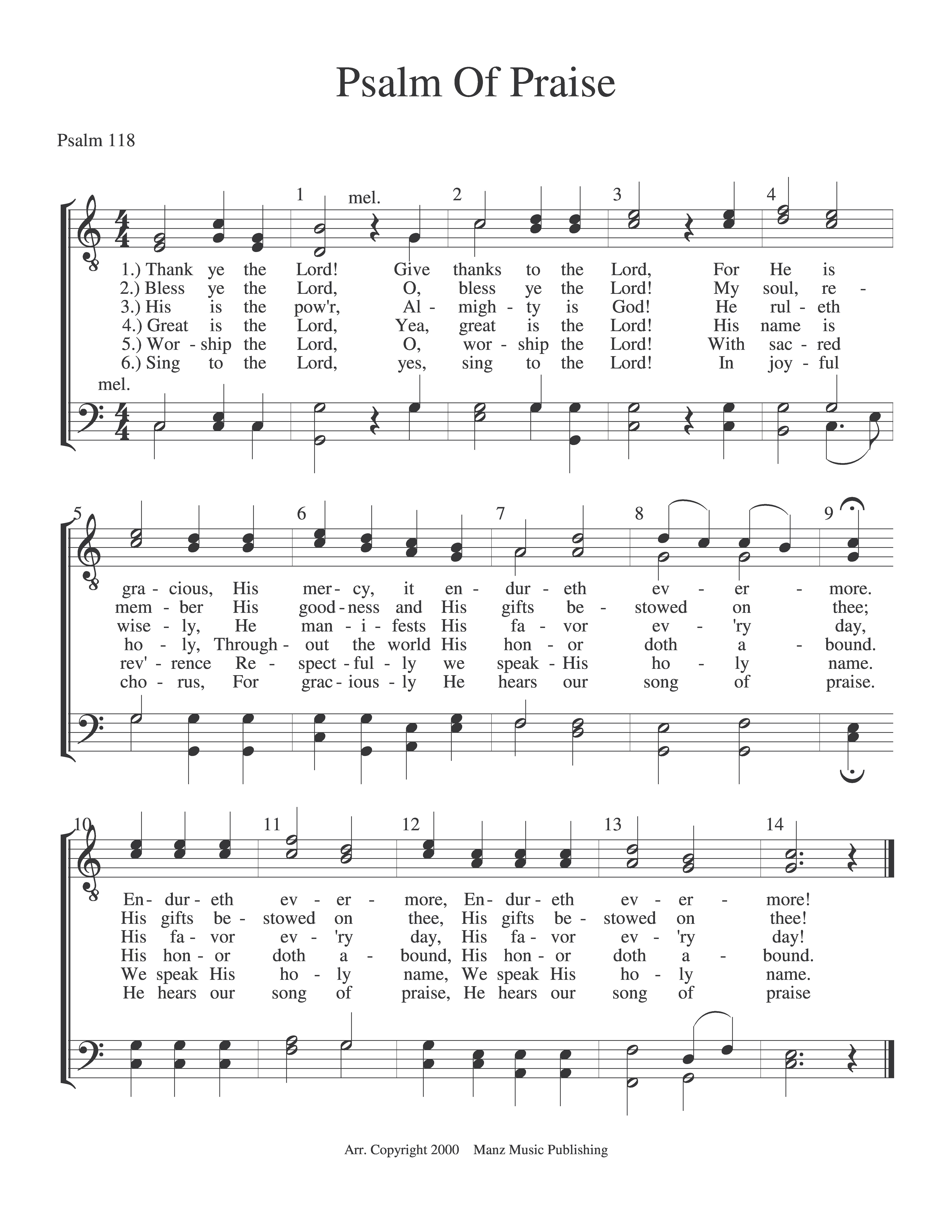Psalm Of Praise