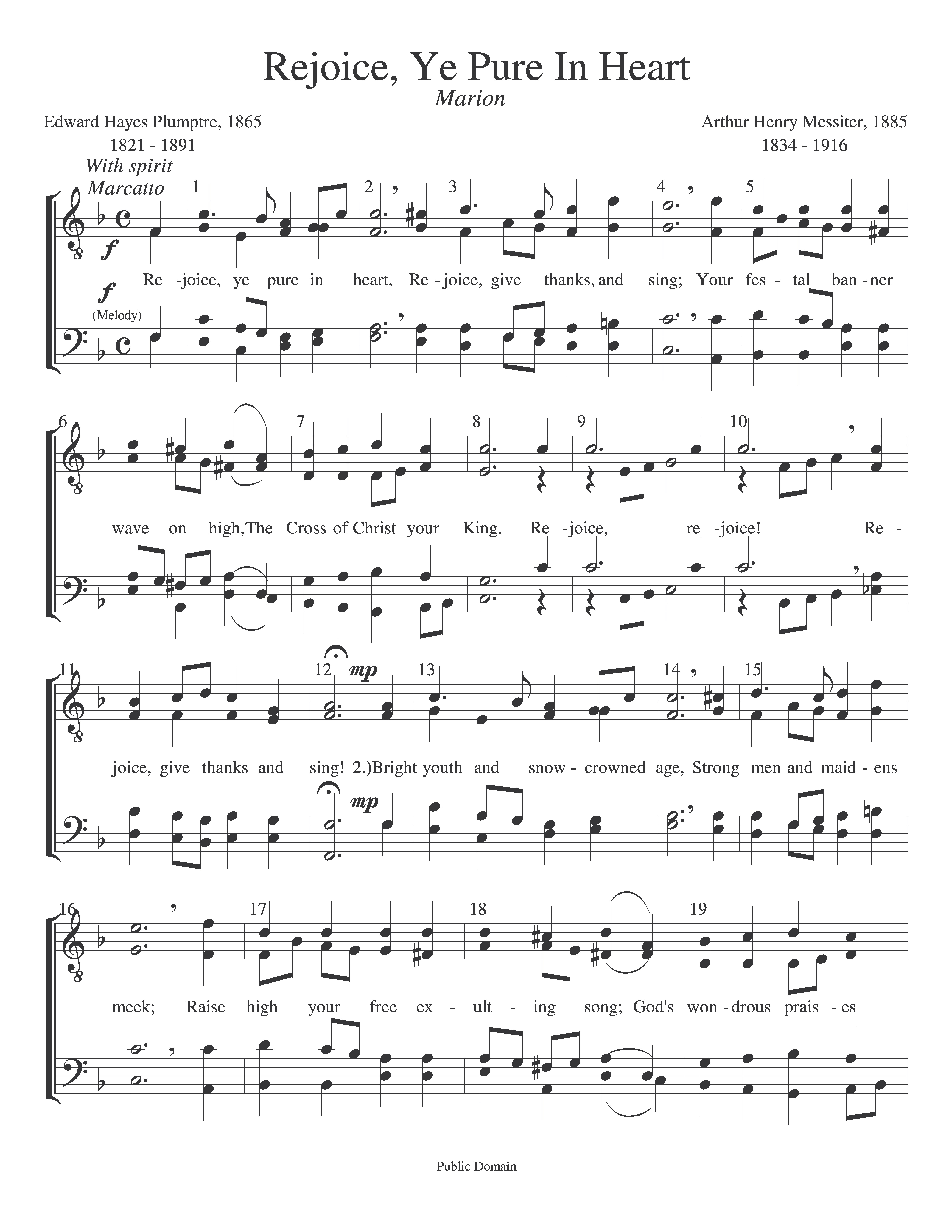Rejoice, Ye Pure In Heart page 1