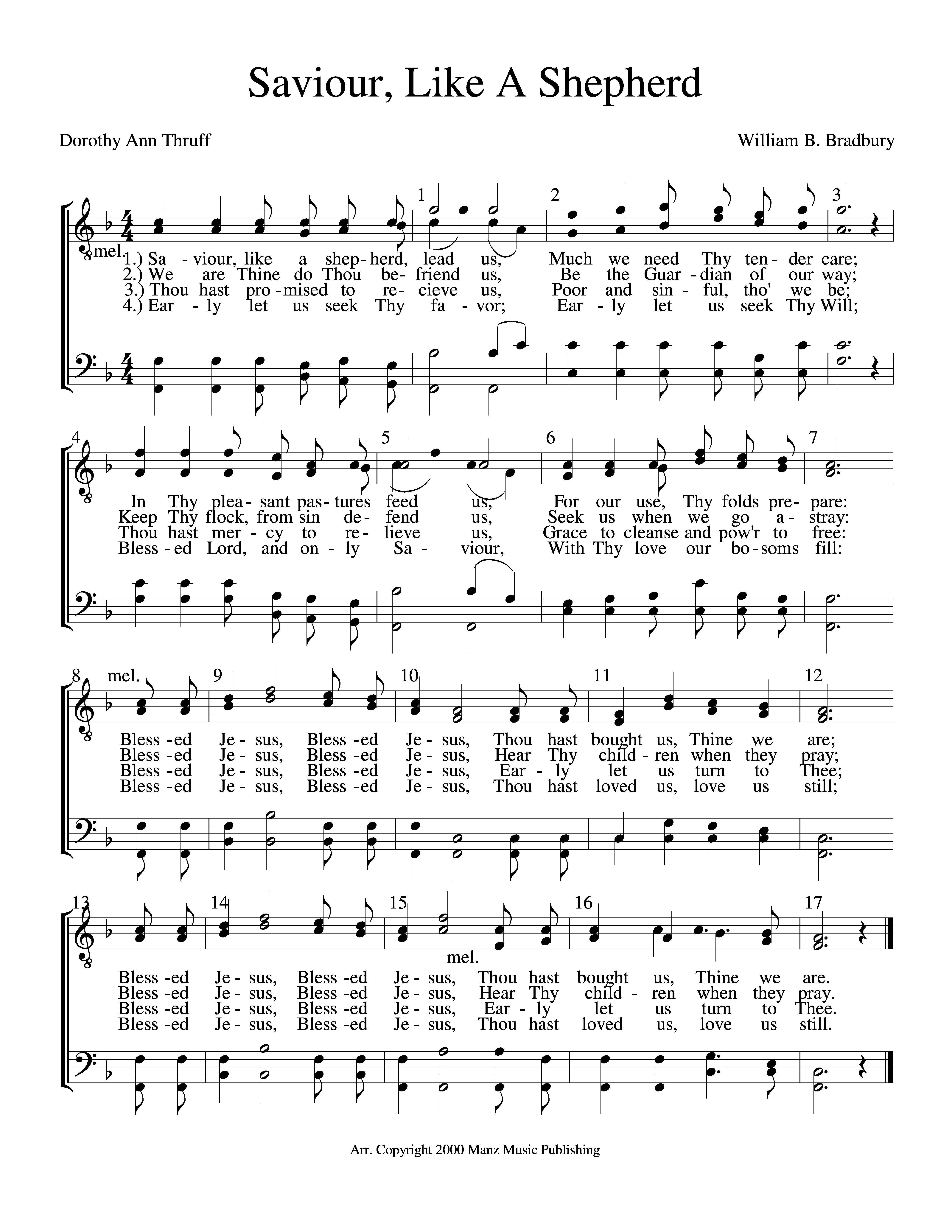Saviour, Like A Shepherd