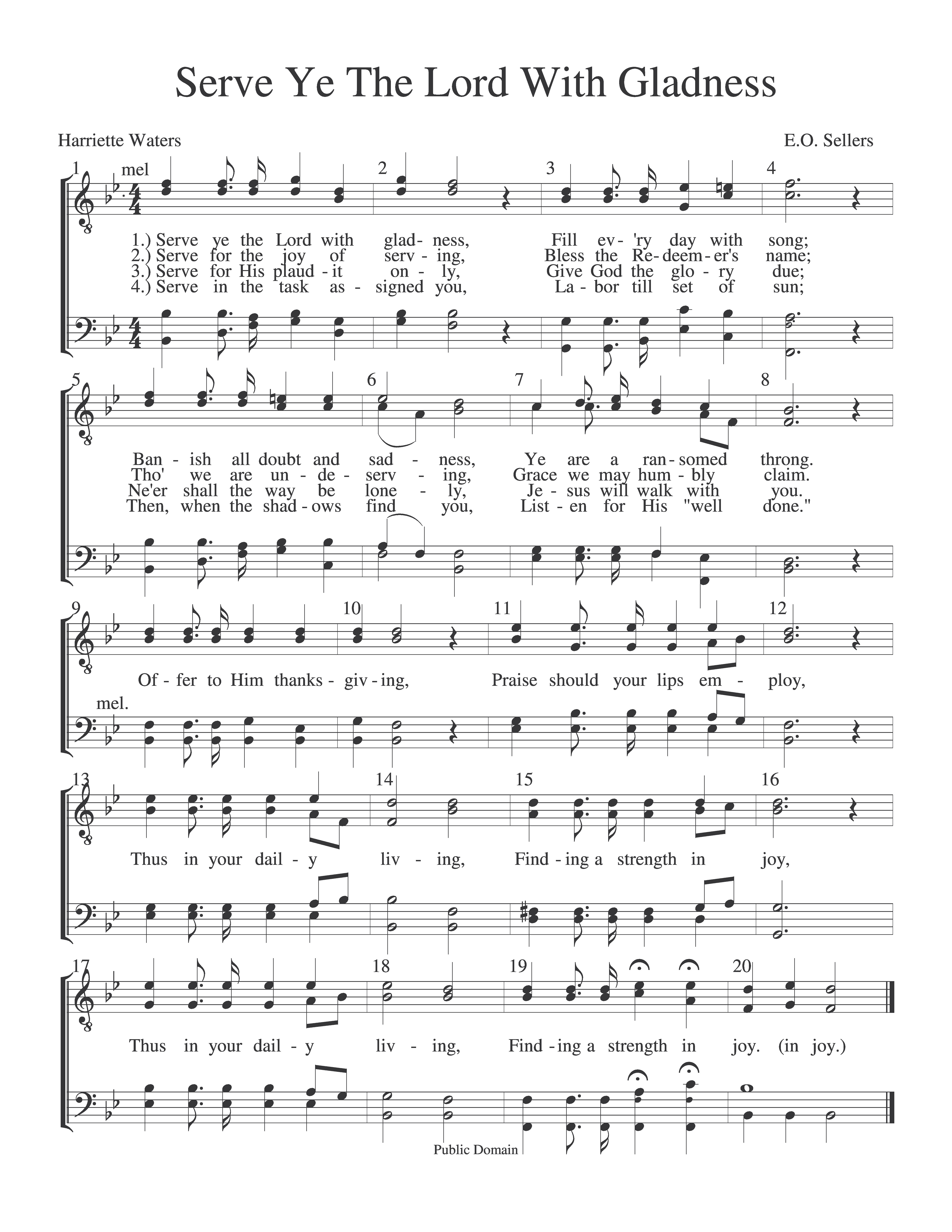 Serve Ye The Lord With Gladness