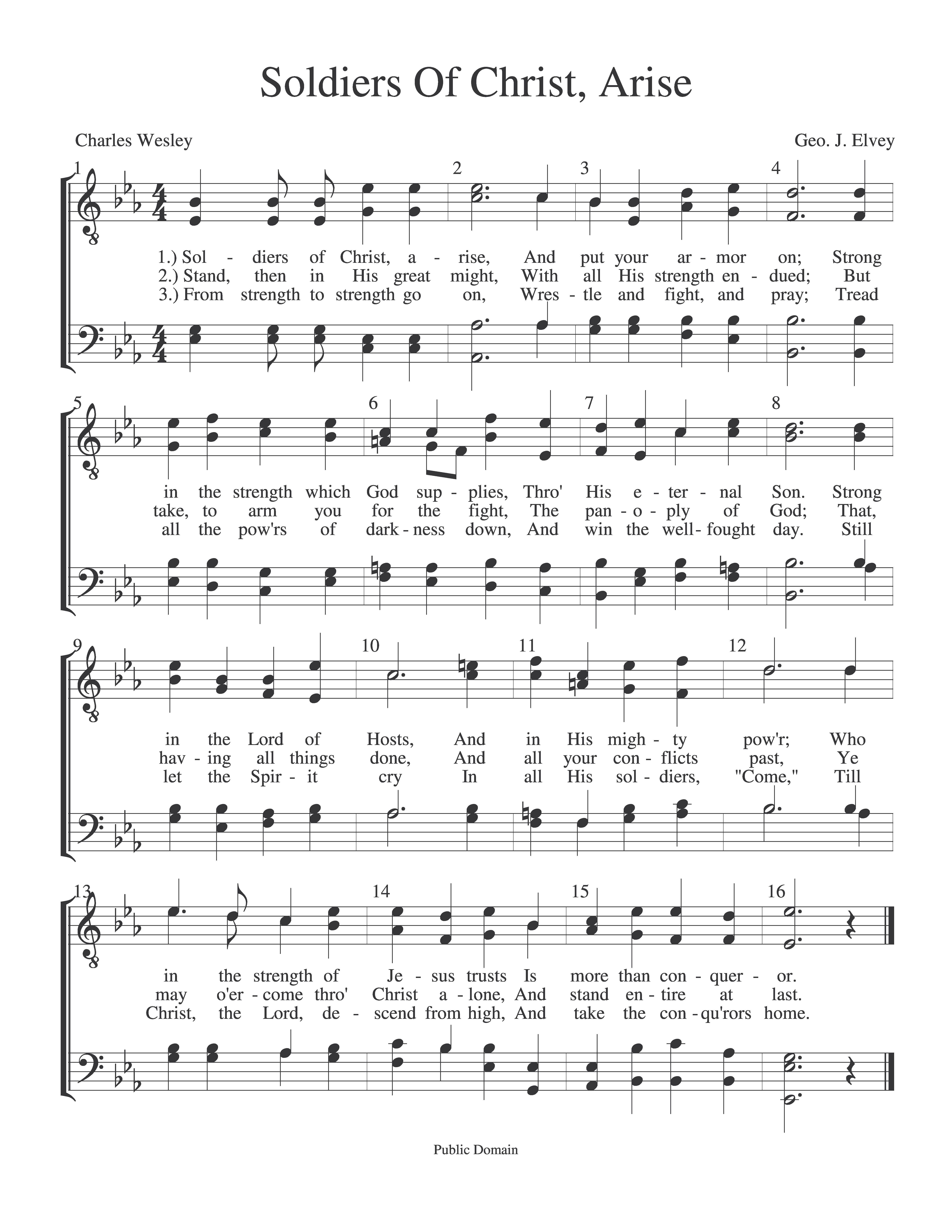 Soldiers Of Christ, Arise