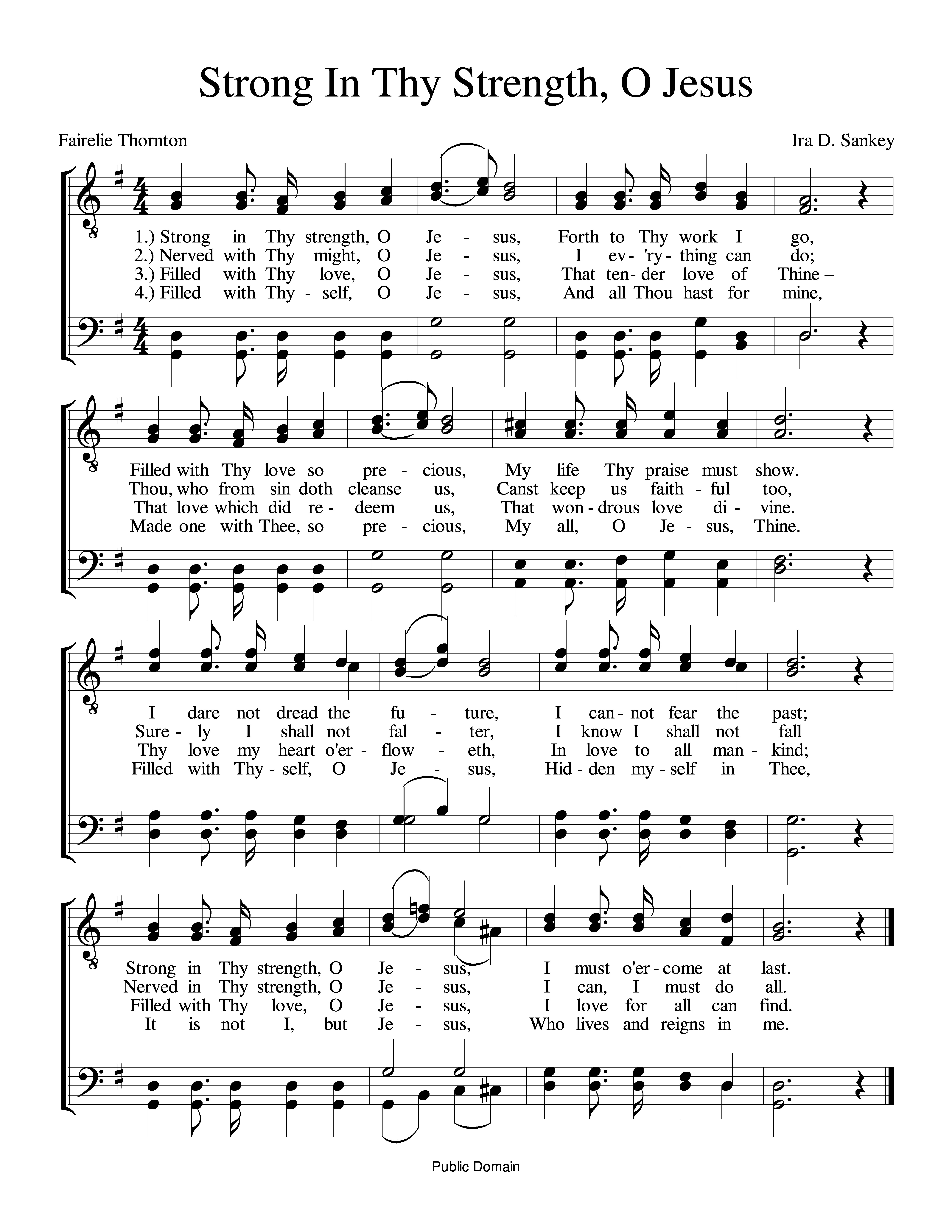 Strong In Thy Strength, O Jesus
