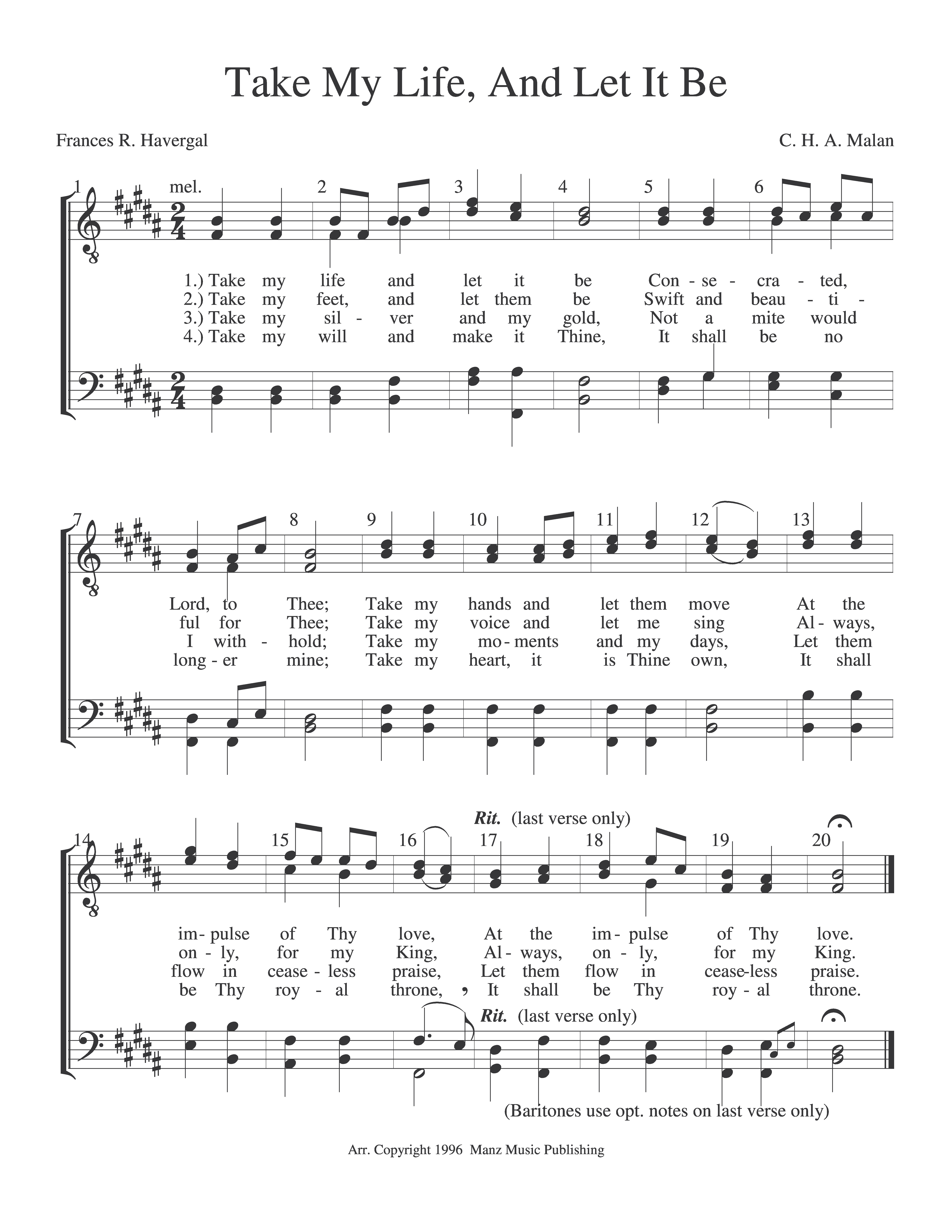 Take My Life, And Let It Be