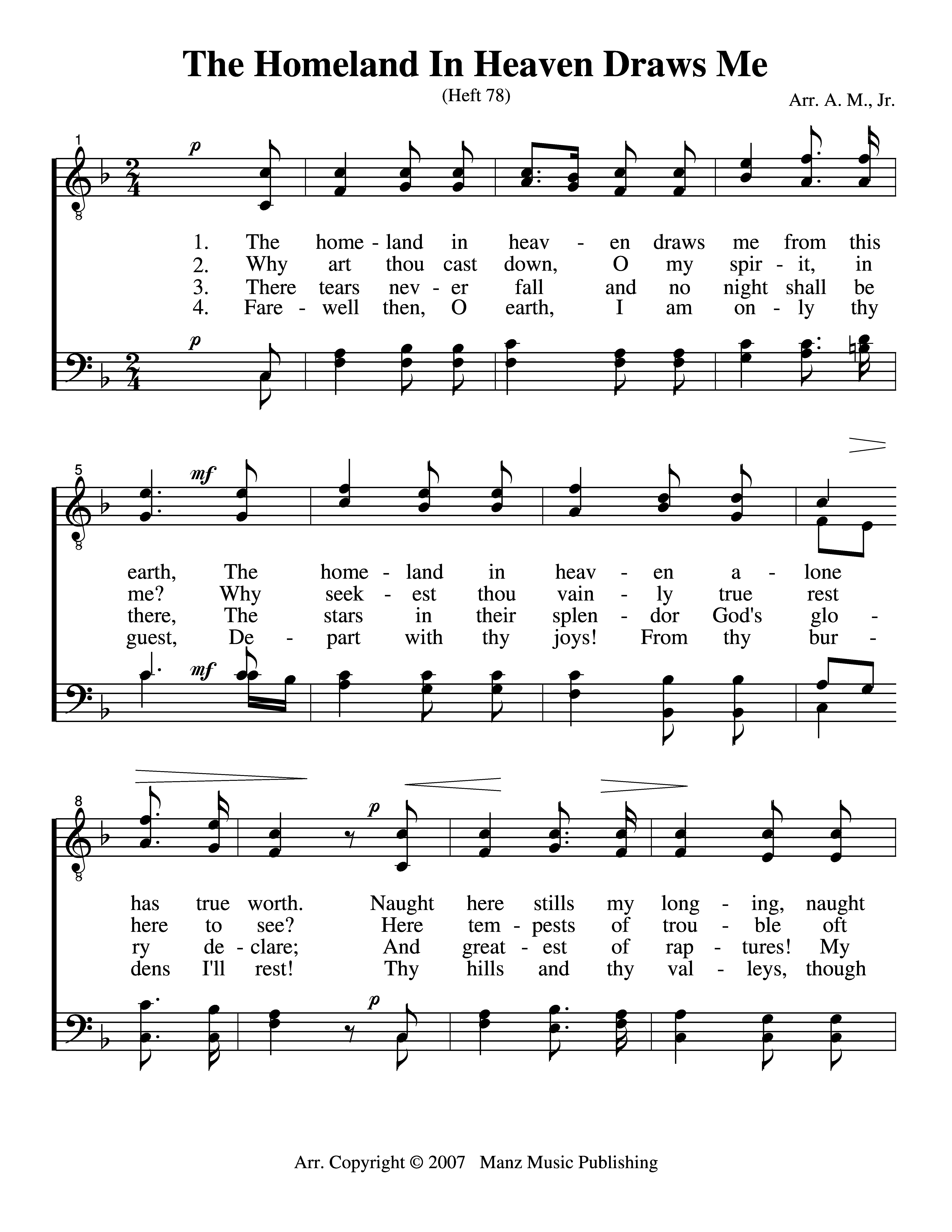 The Homeland In Heaven Draws Me page 1
