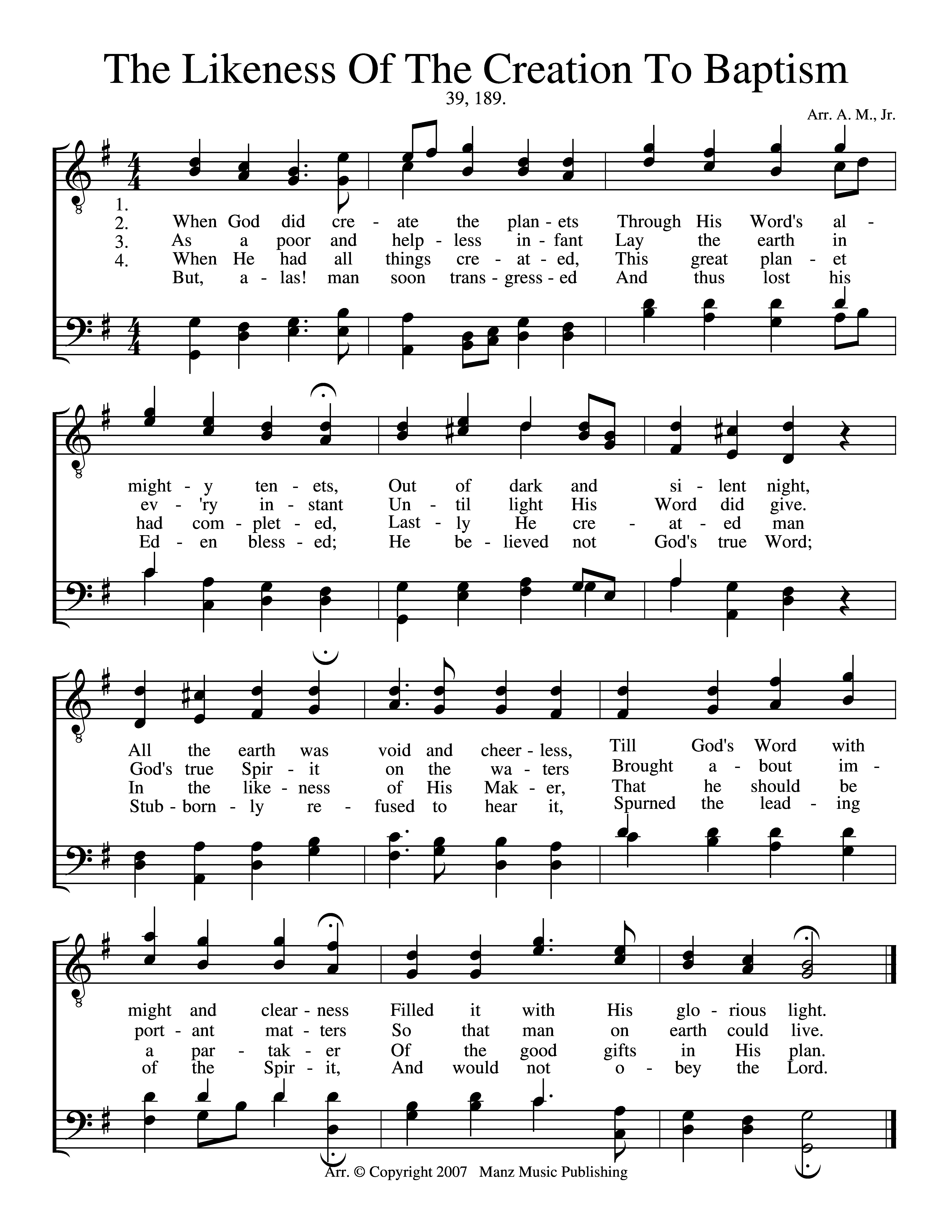 The Likeness Of The Creation To Baptism page 1