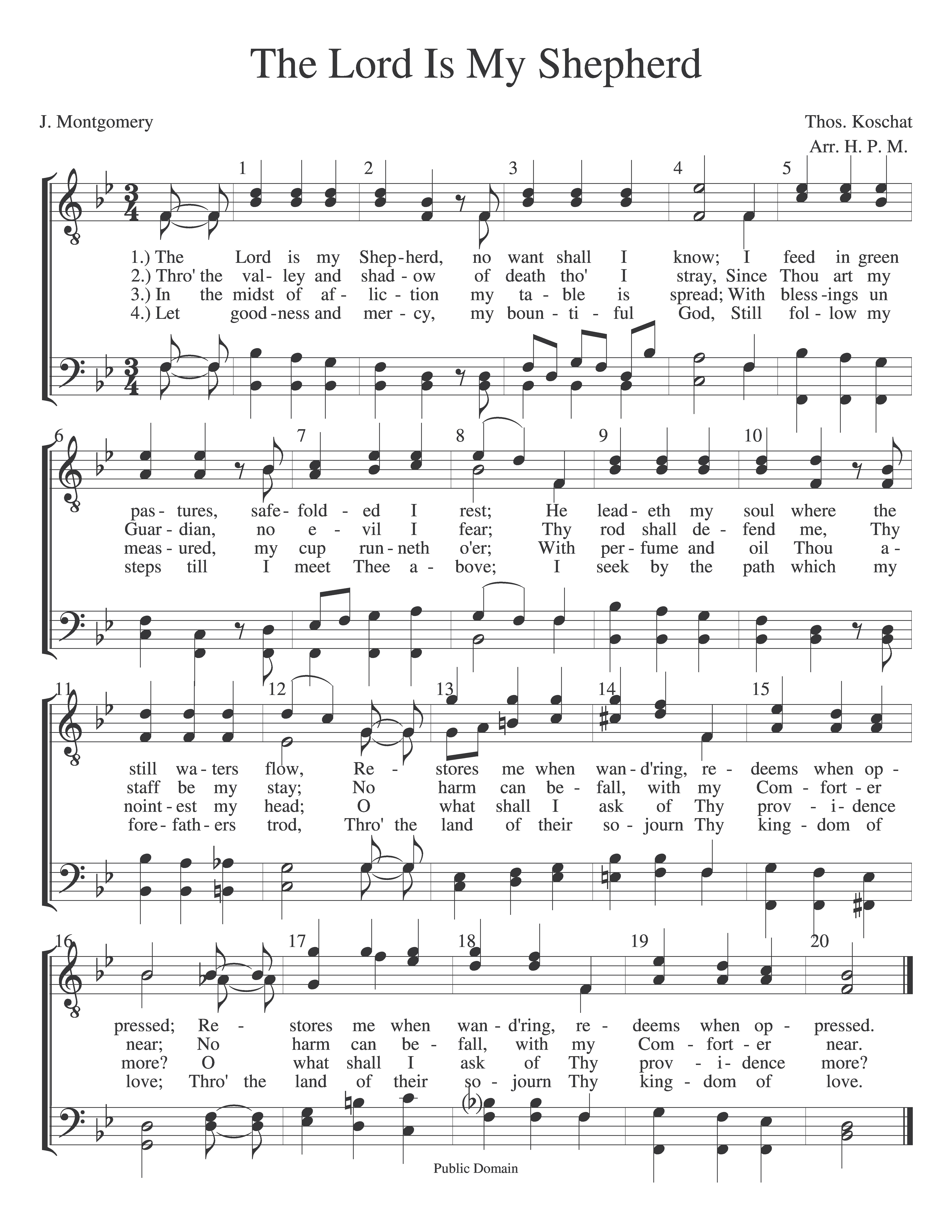 The Lord Is My Shepherd (Koschat)