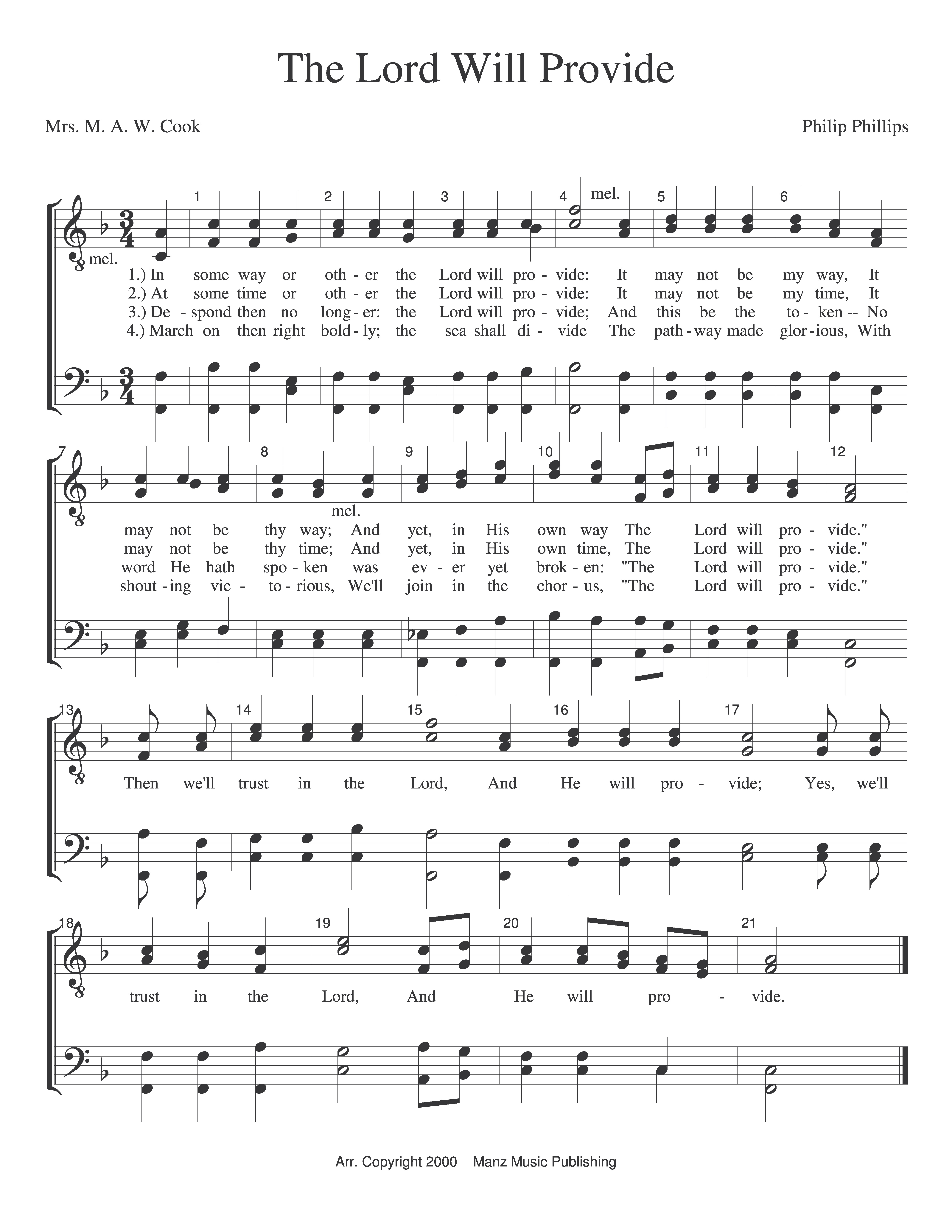 The Lord Will Provide (GH 7)