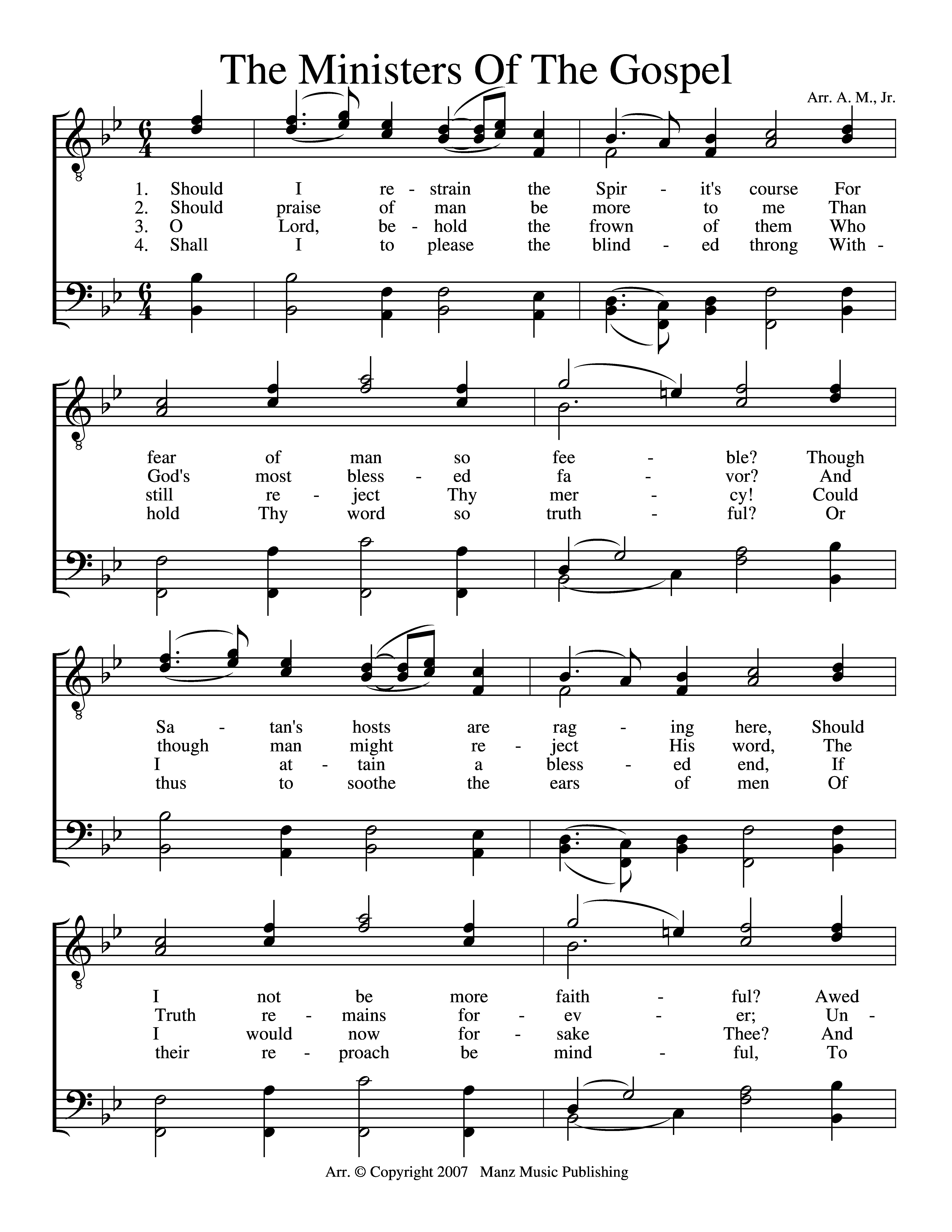 The Ministers Of The Gospel page 1