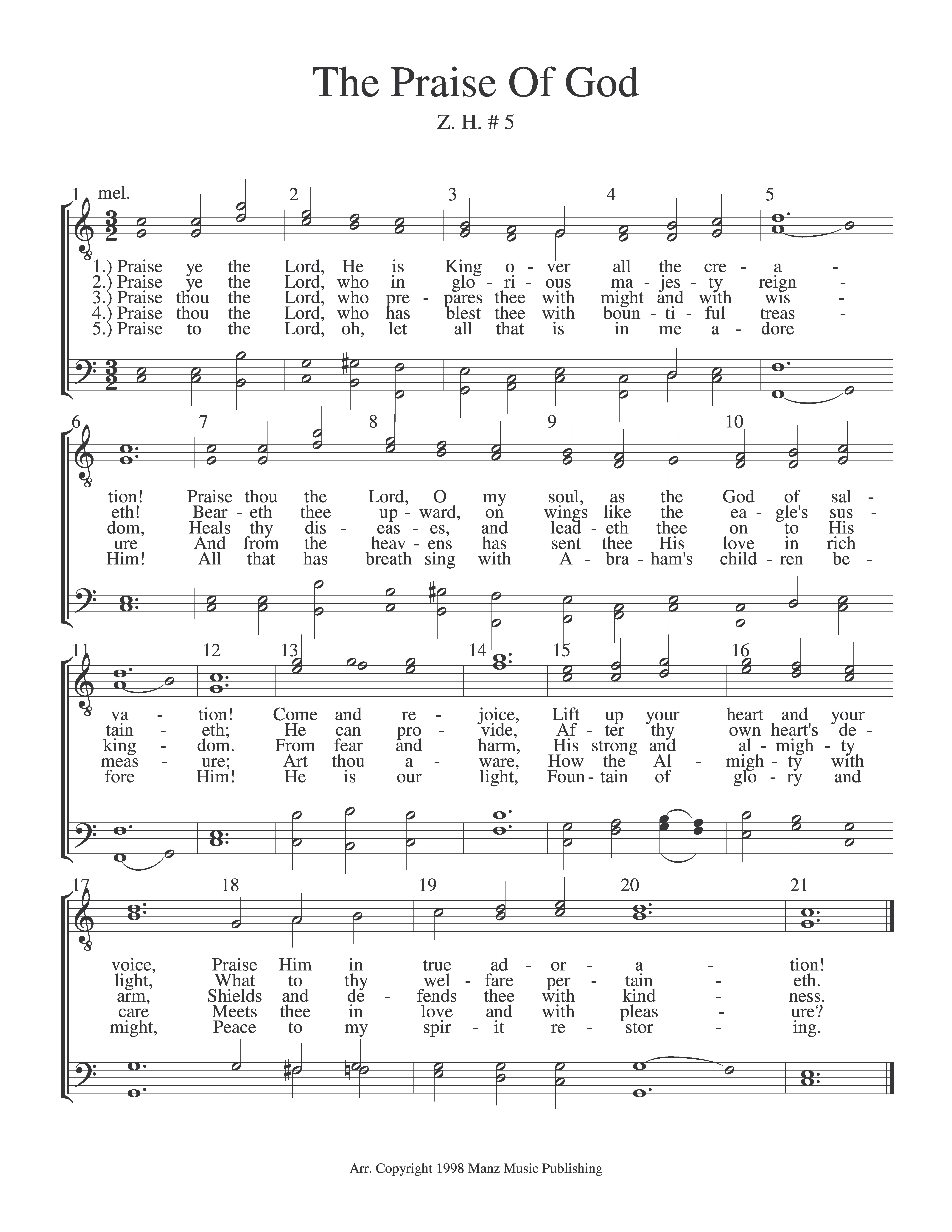 The Praise Of God