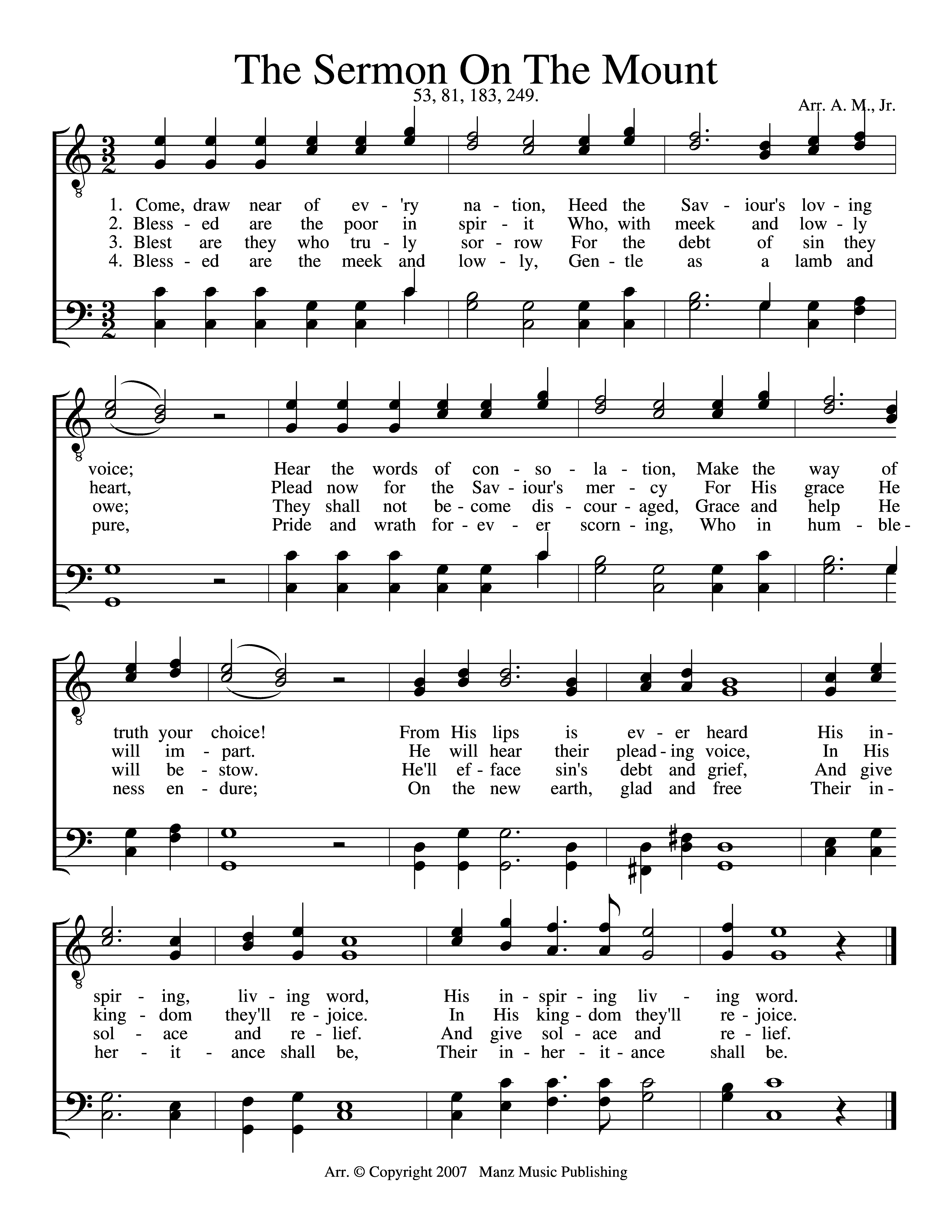 The Sermon On The Mount page 1