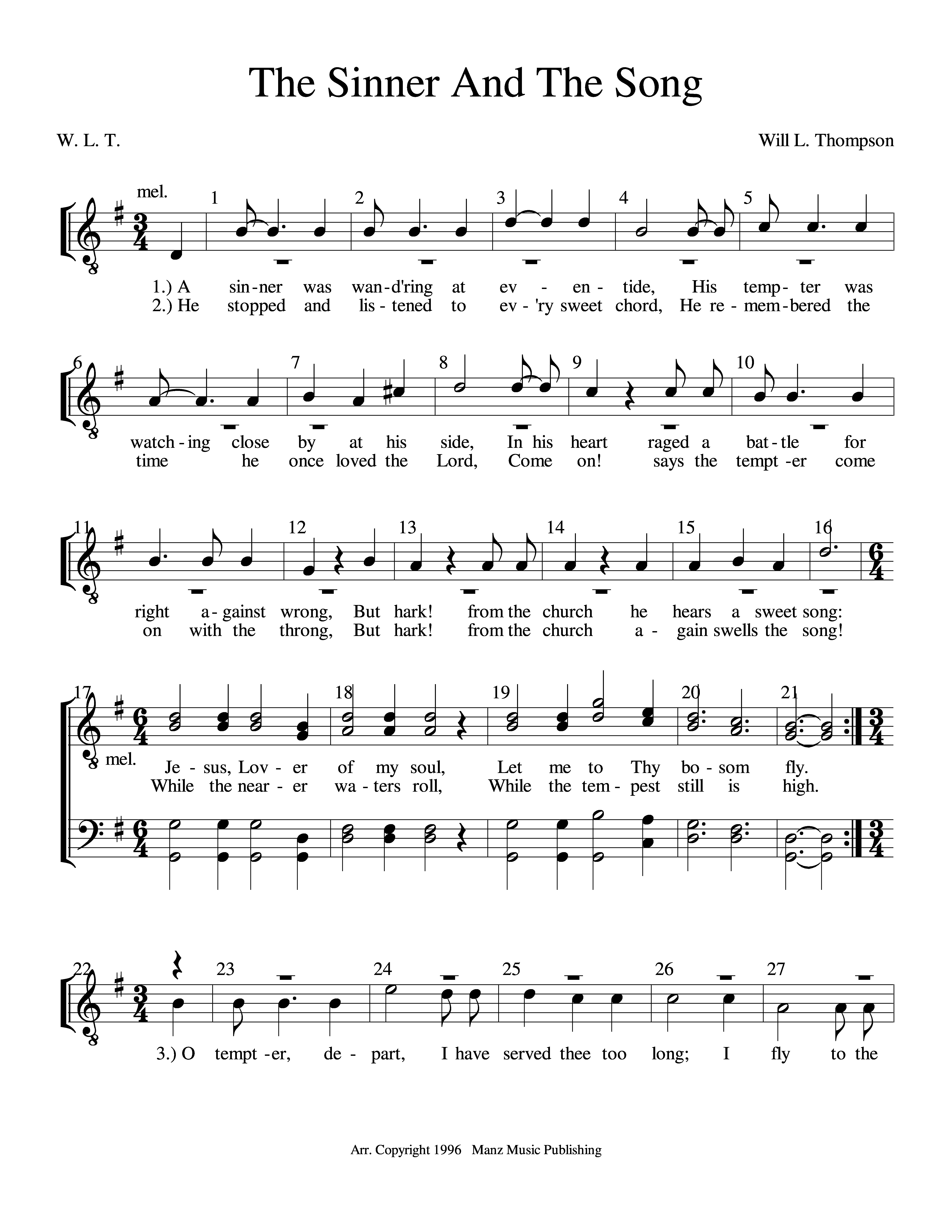 The Sinner And The Song
