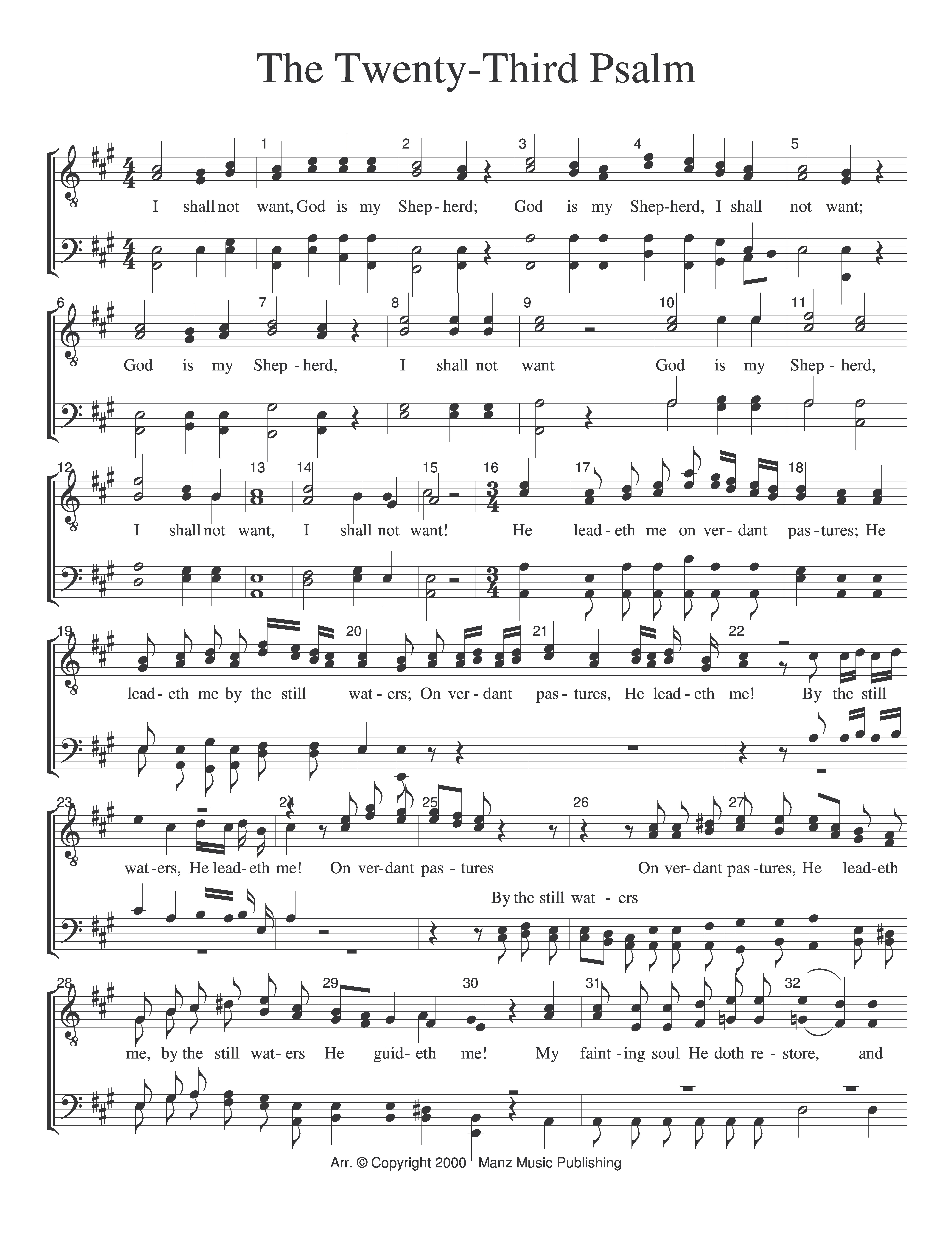 The Twenty-third Psalm (Heft) page 1