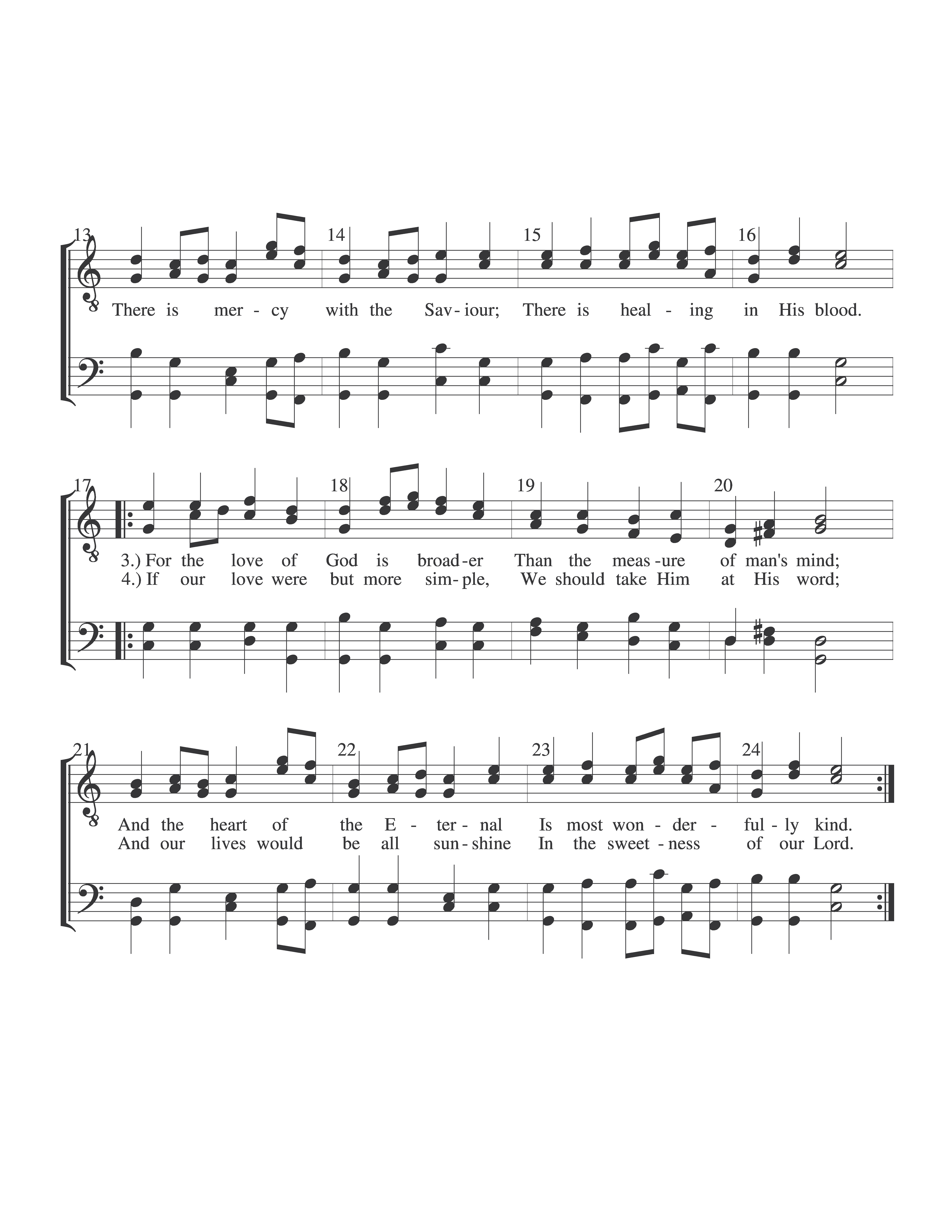 There's A Wideness In God's Mercy page 2