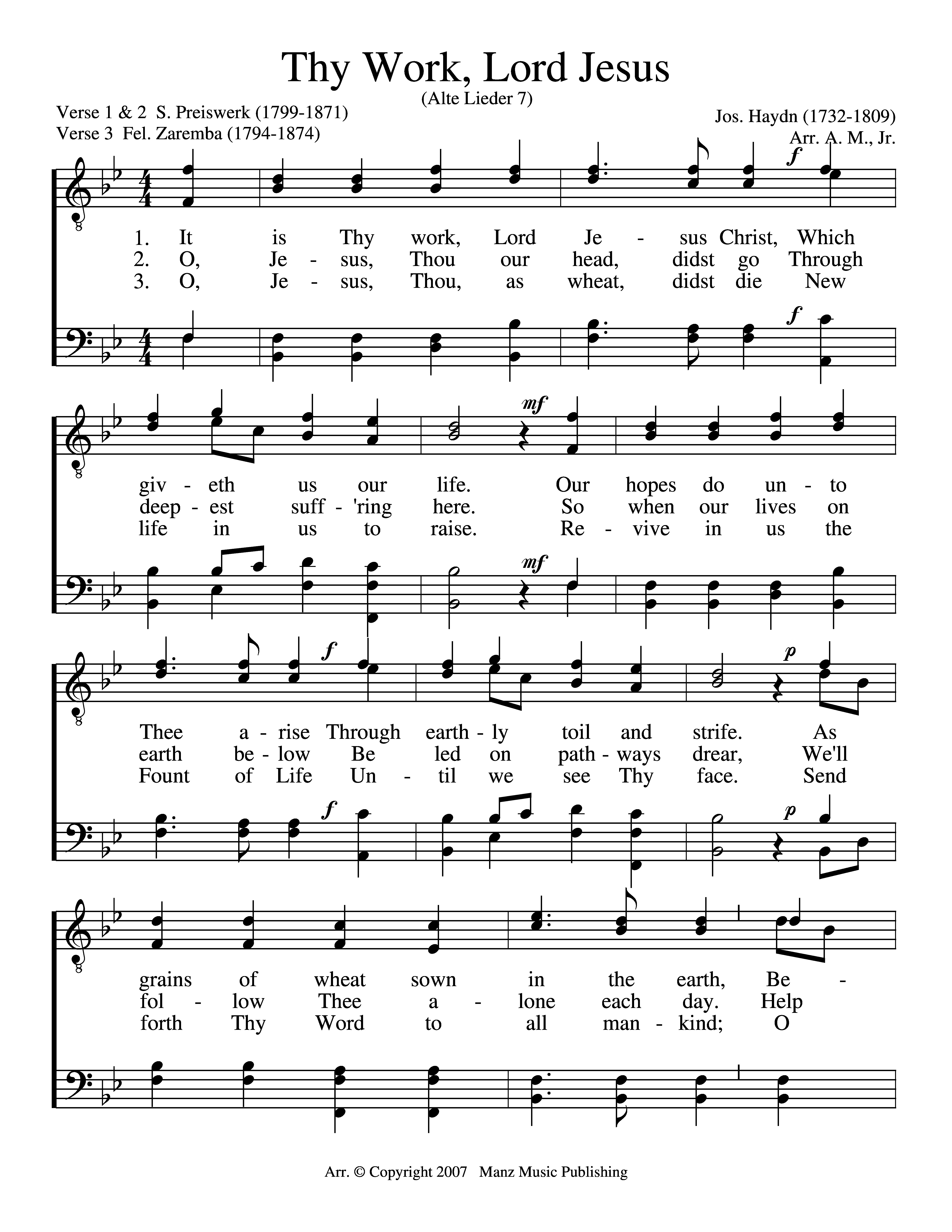 Thy Work, Lord Jesus page 1