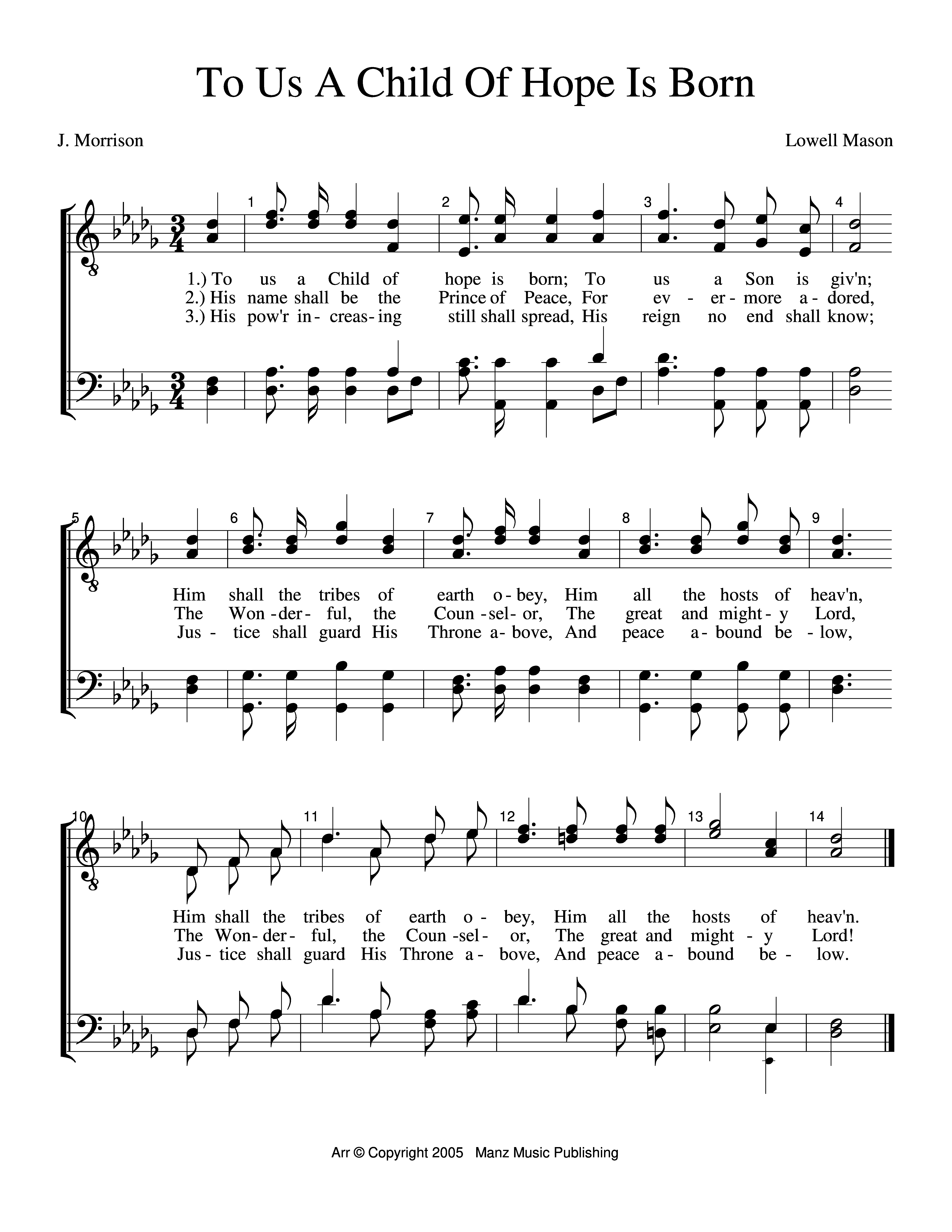To Us A Child Of Hope Is Born