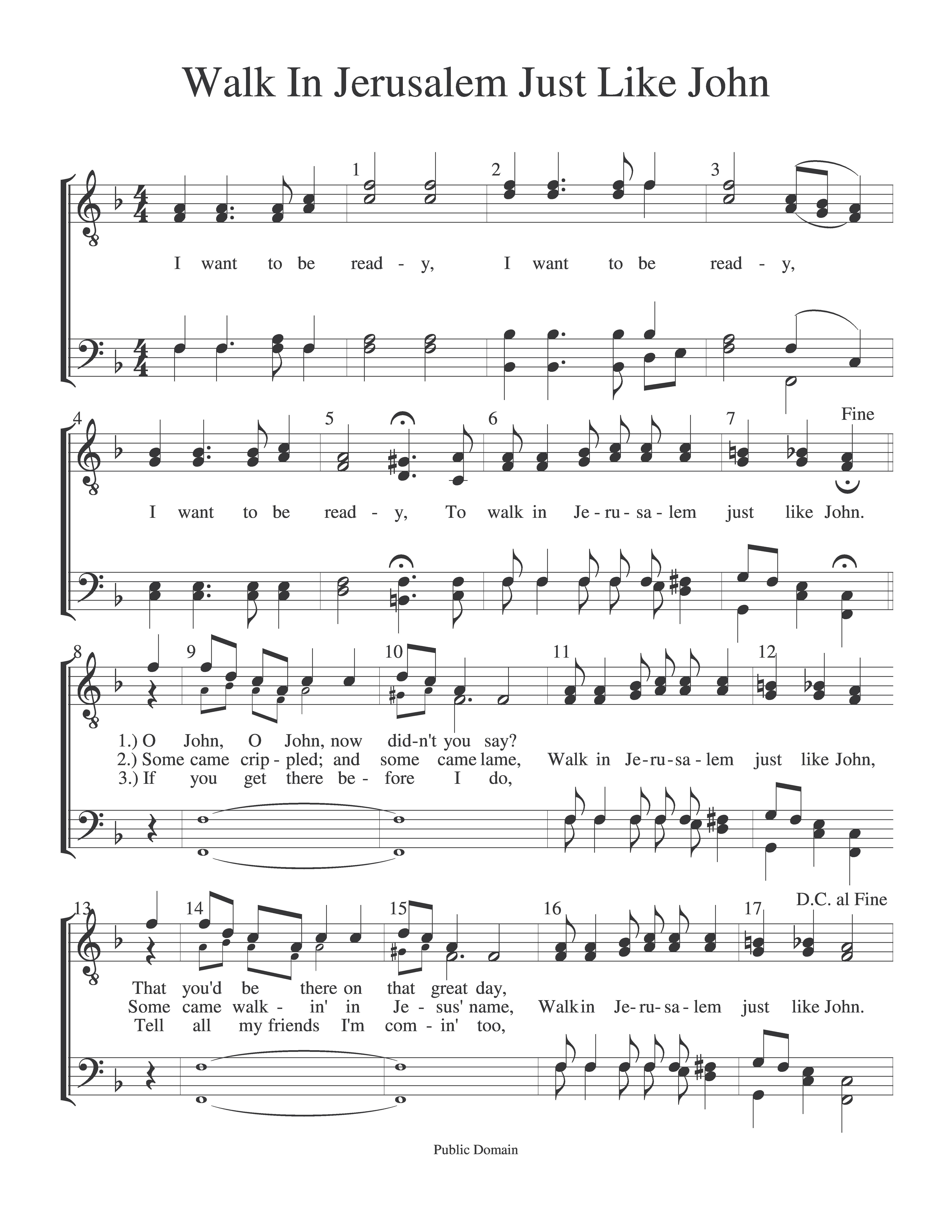 Walk In Jerusalem Just Like John page 1