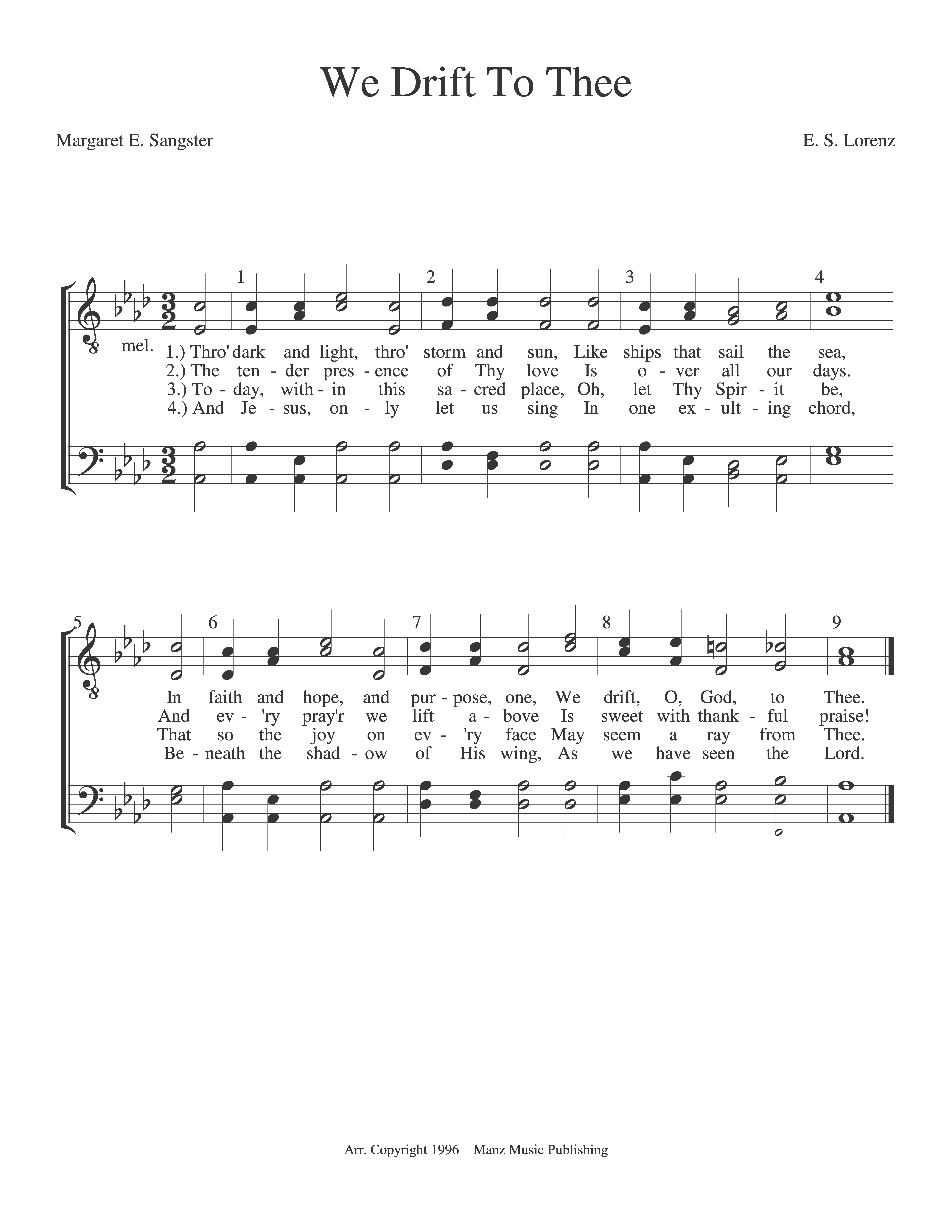 We Drift To Thee
