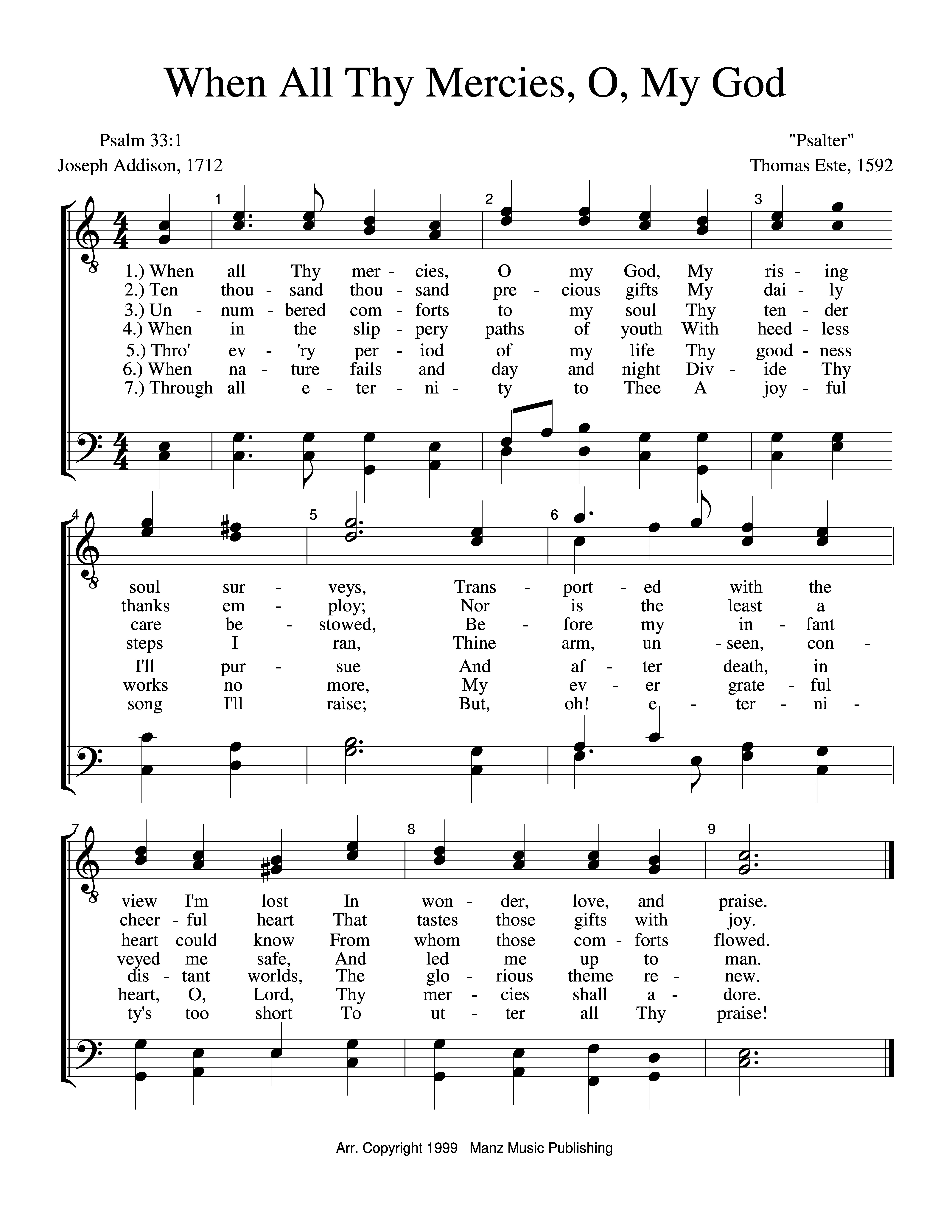 When All Thy Mercies, O, My God