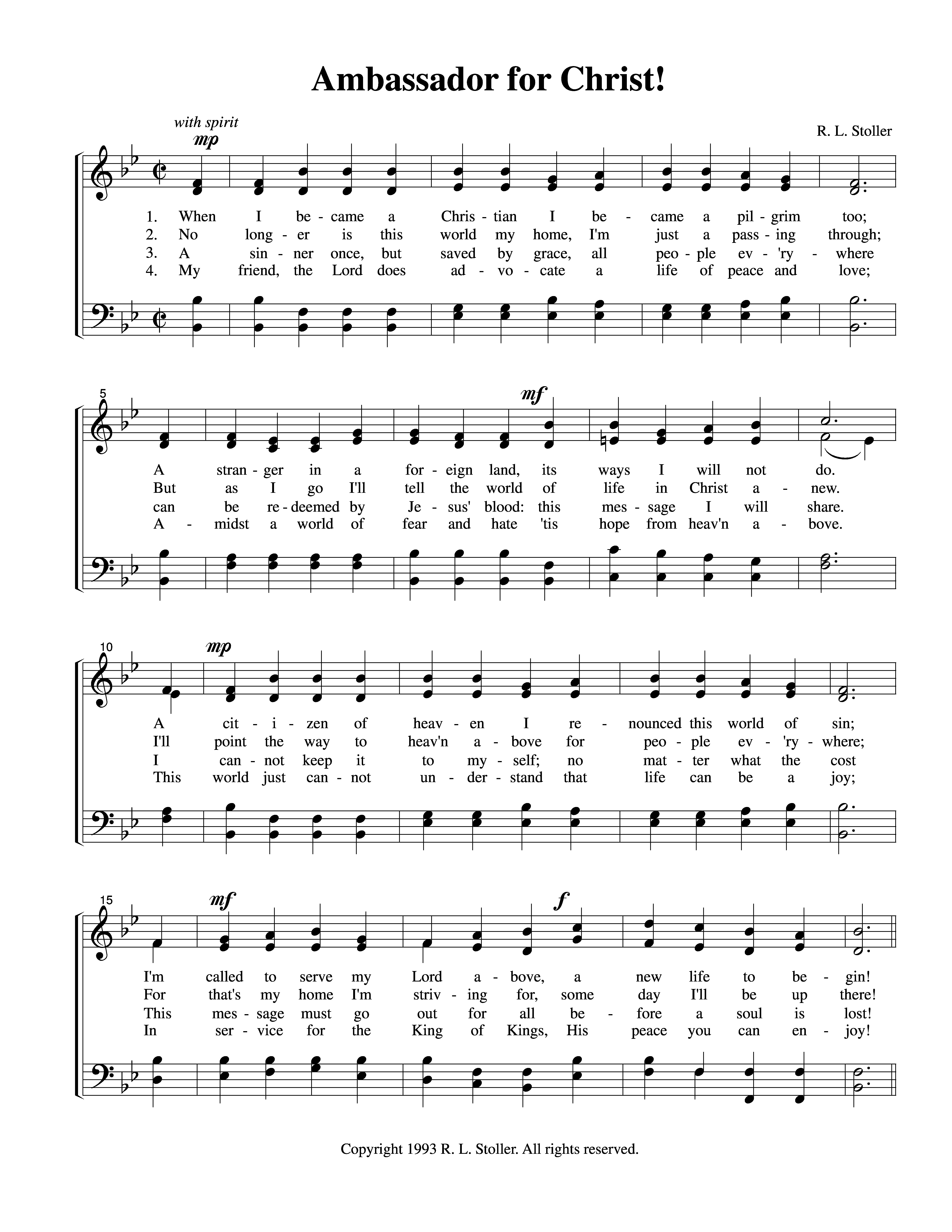 Ambassador for Christ page 1
