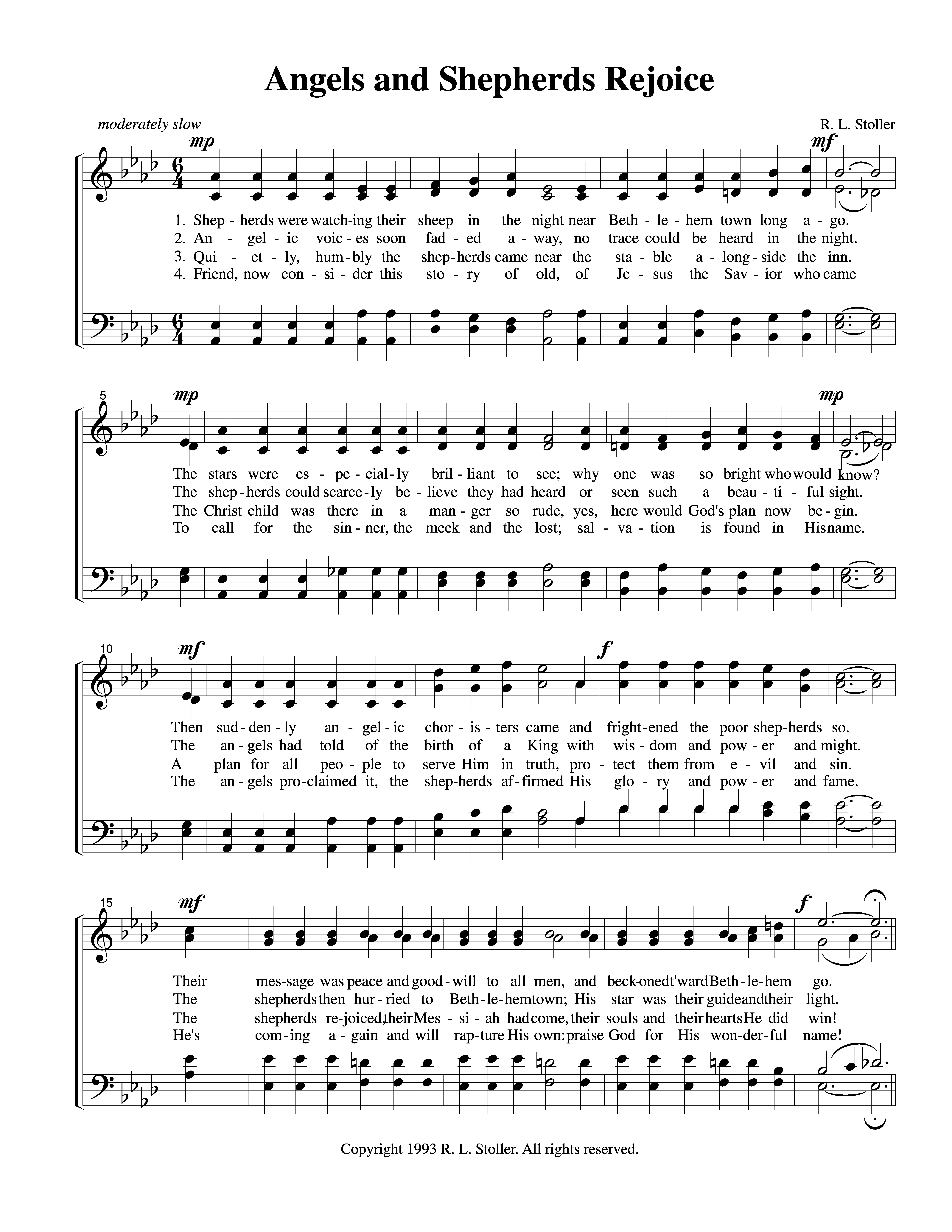 Angels and Shepherds Rejoice page 1