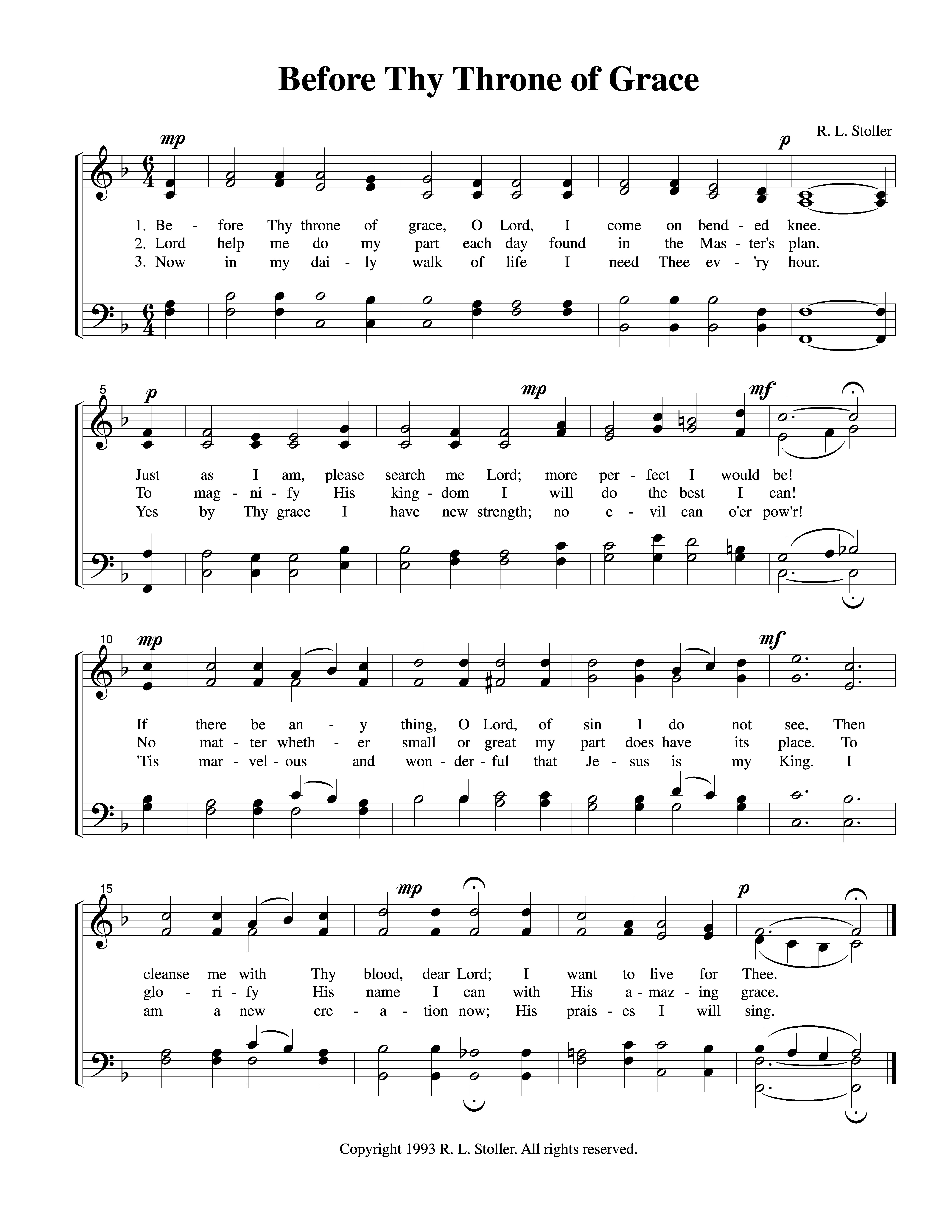 Before Thy Throne of Grace
