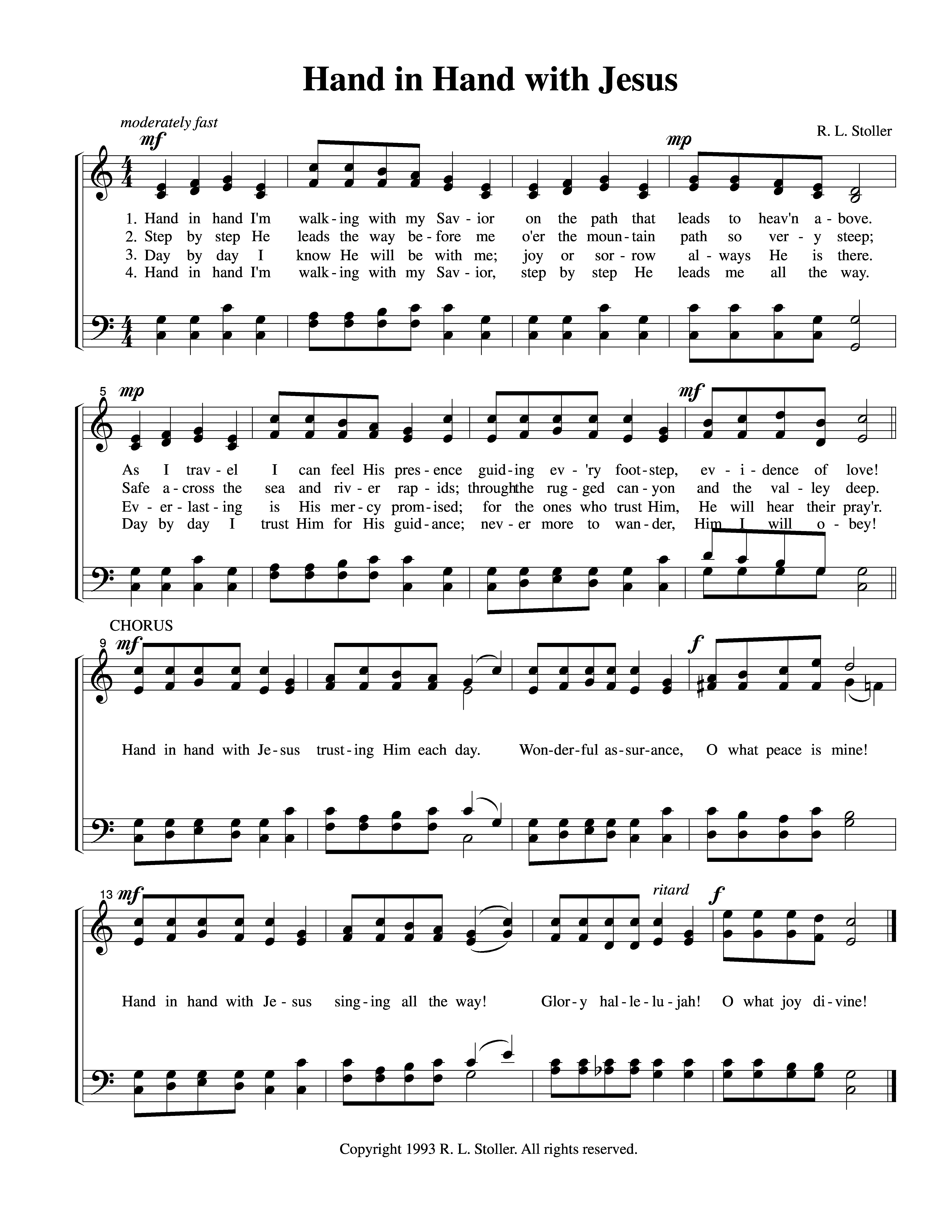 Hand in Hand with Jesus