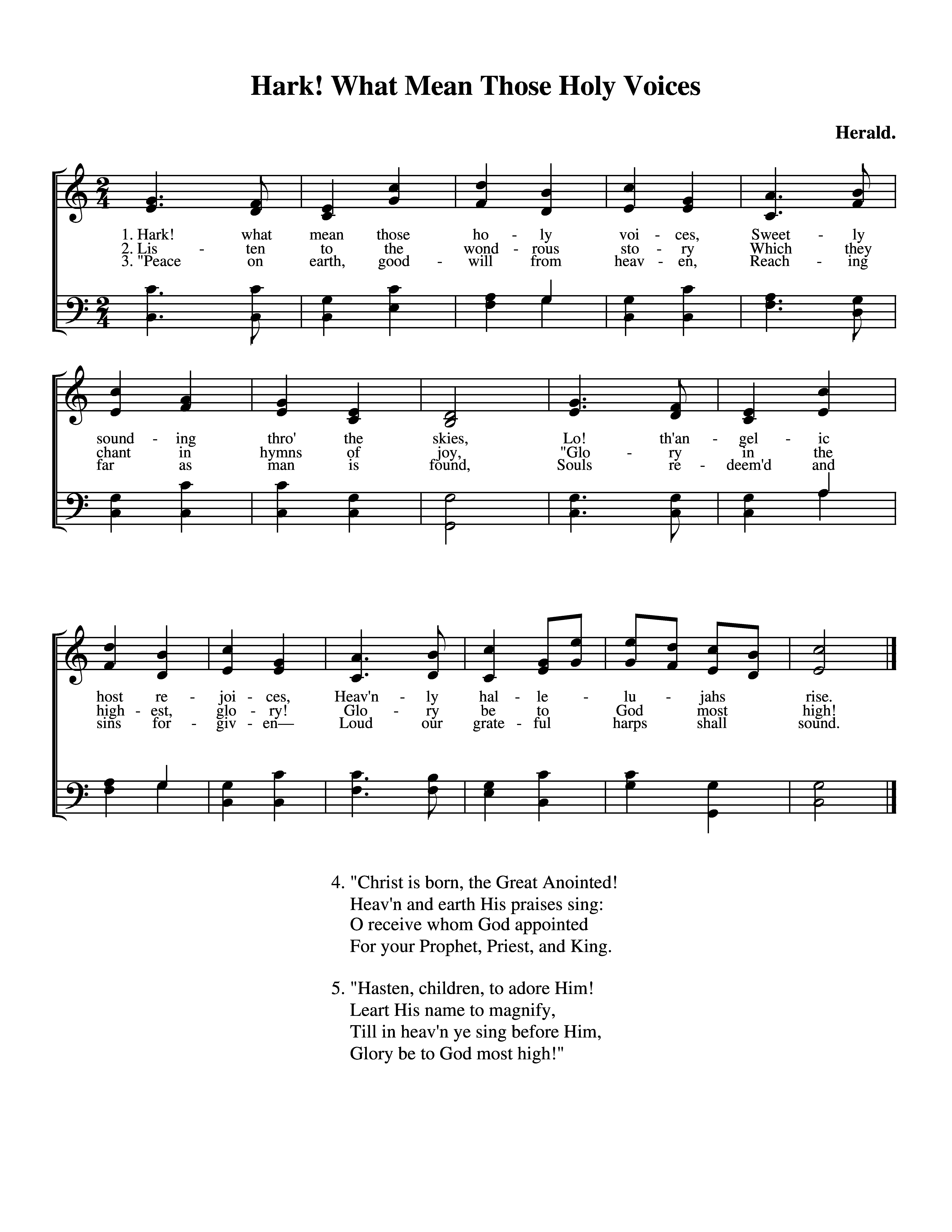 Hark! What Mean Those Holy Voices