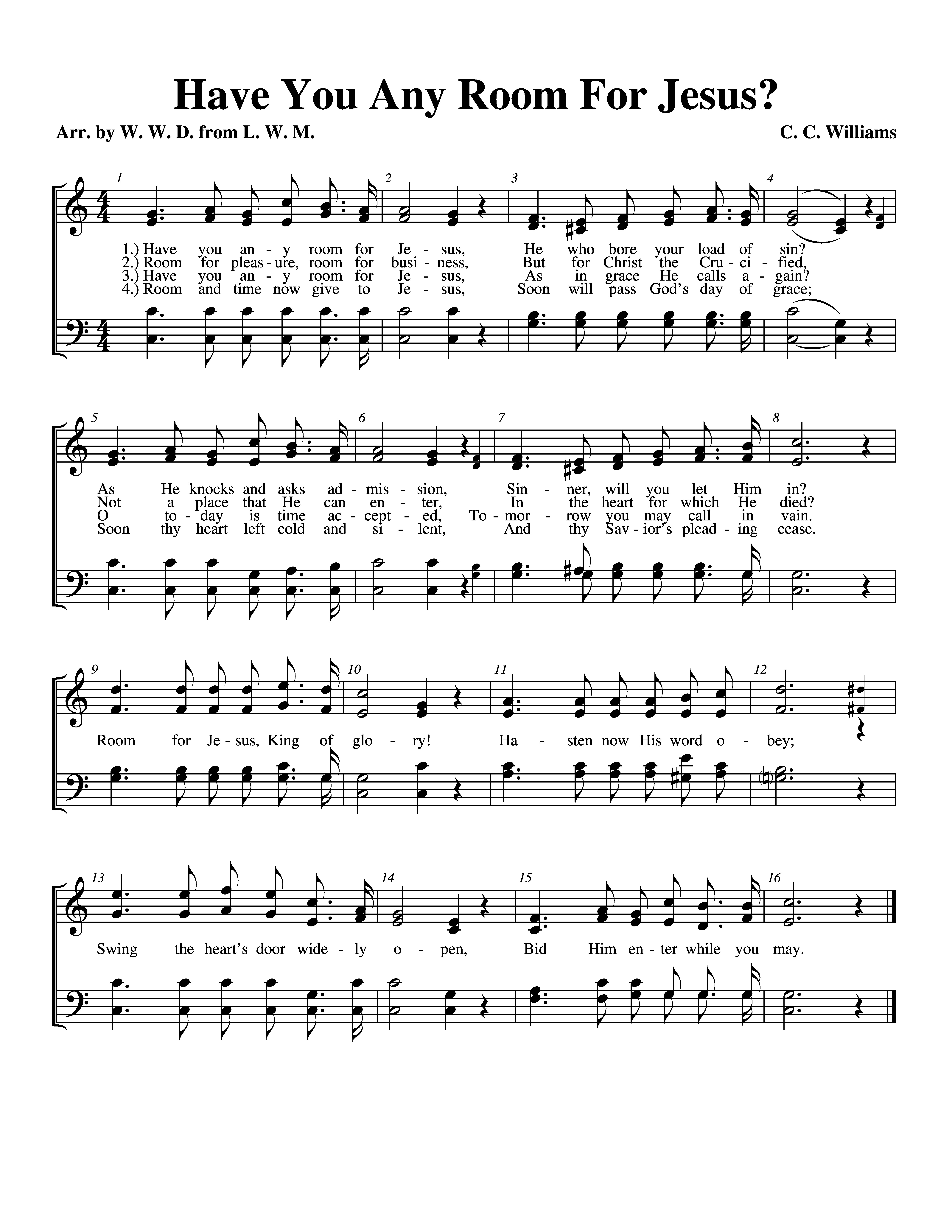 Have You Any Room For Jesus