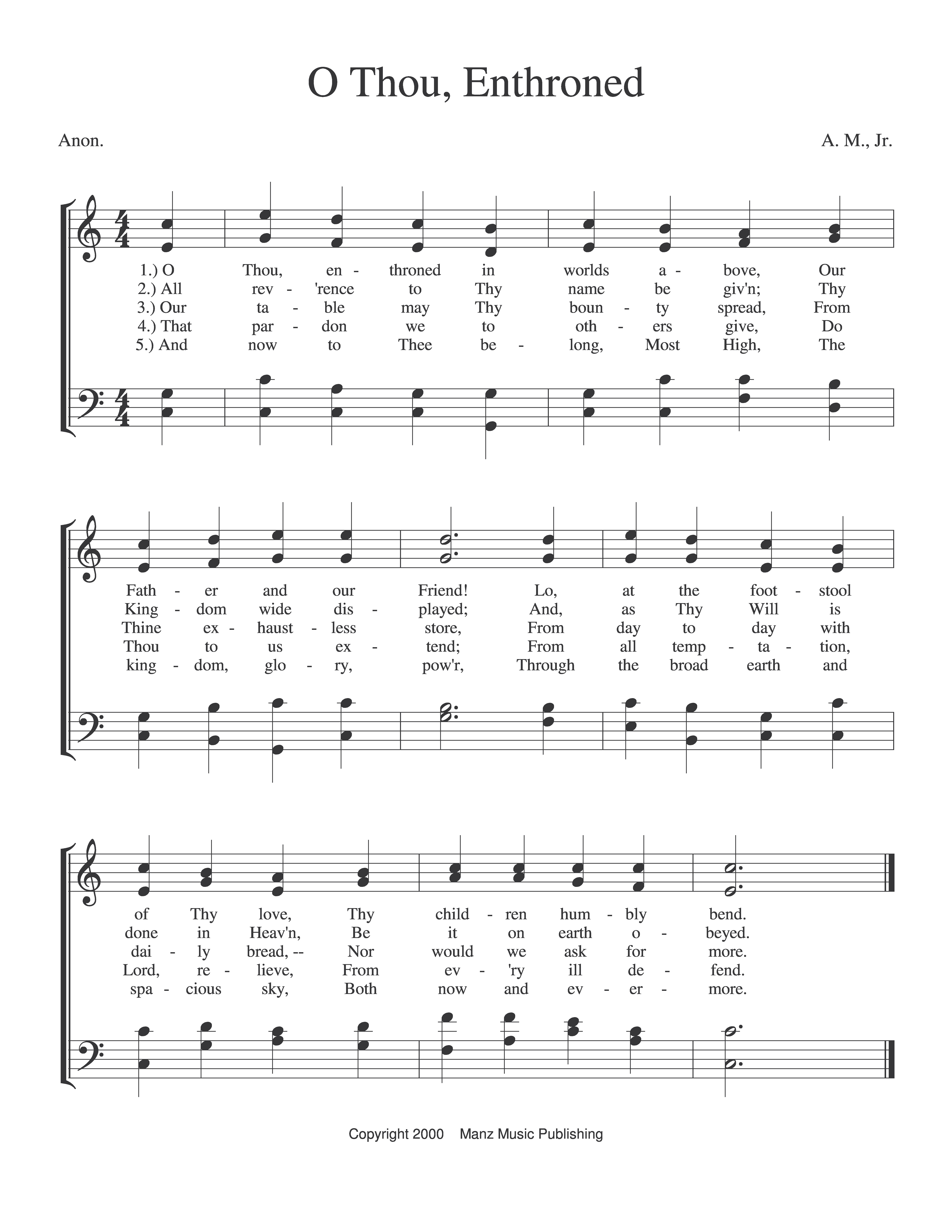 O Thou, Enthroned