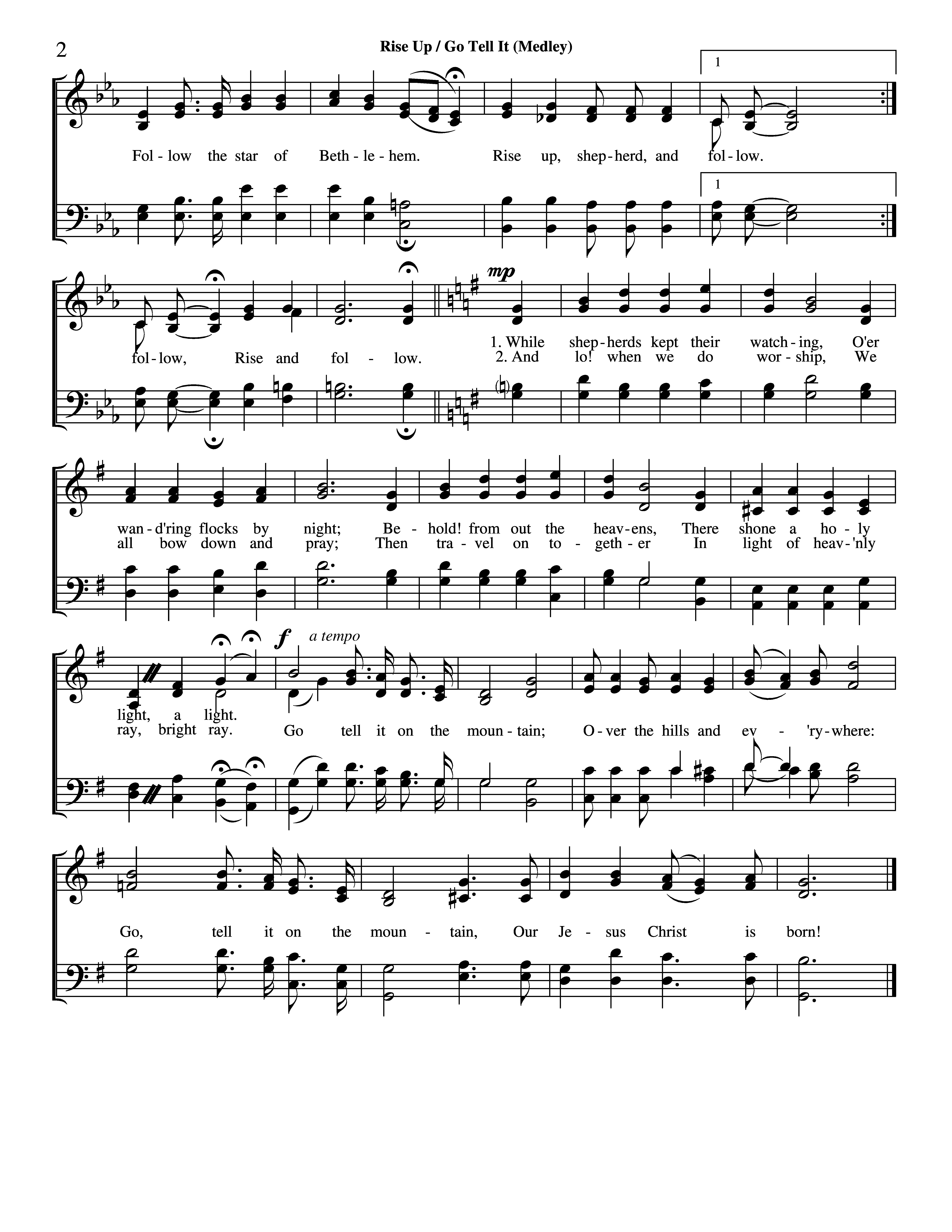 Rise Up - Go Tell It (Medley) page 2