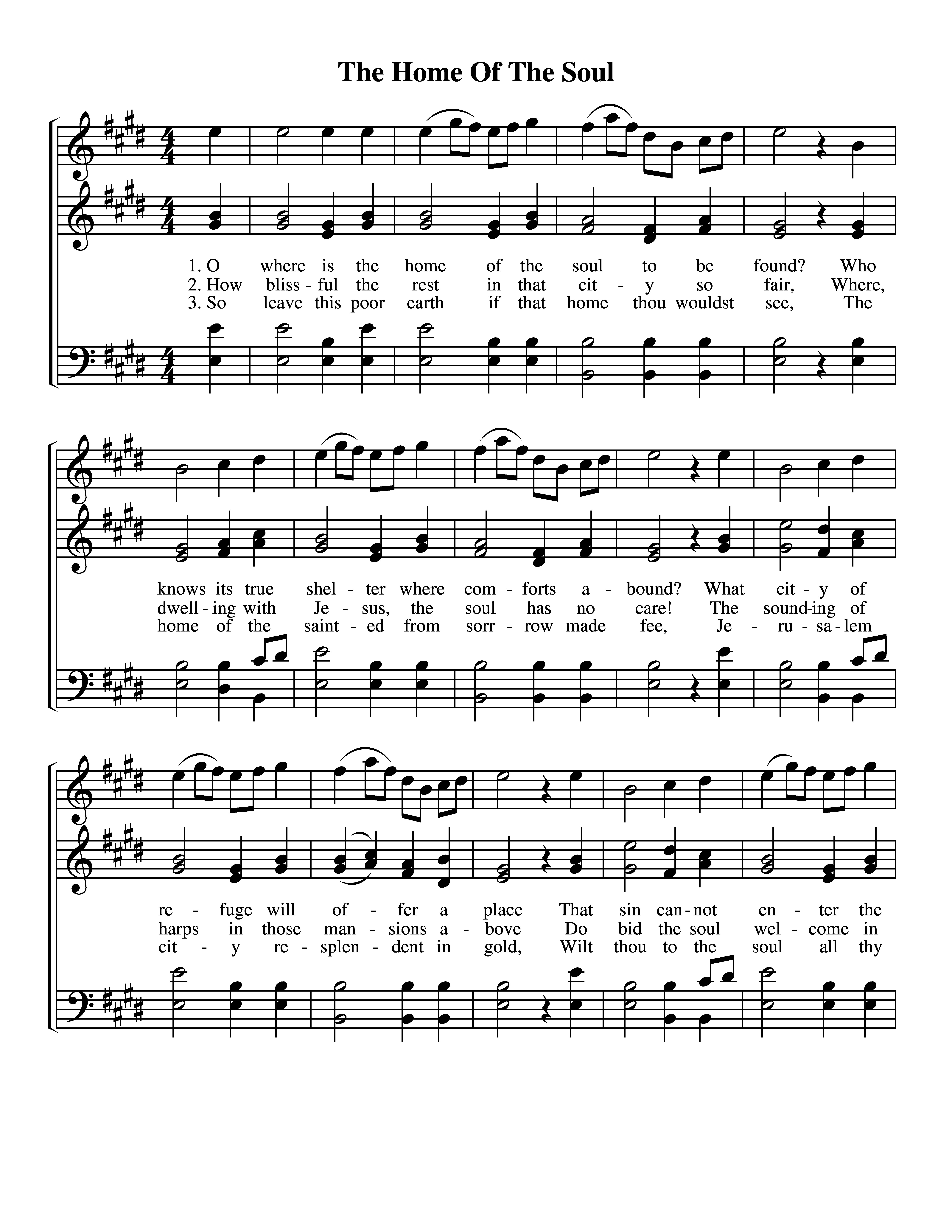 The Home Of The Soul (Descant) page 1